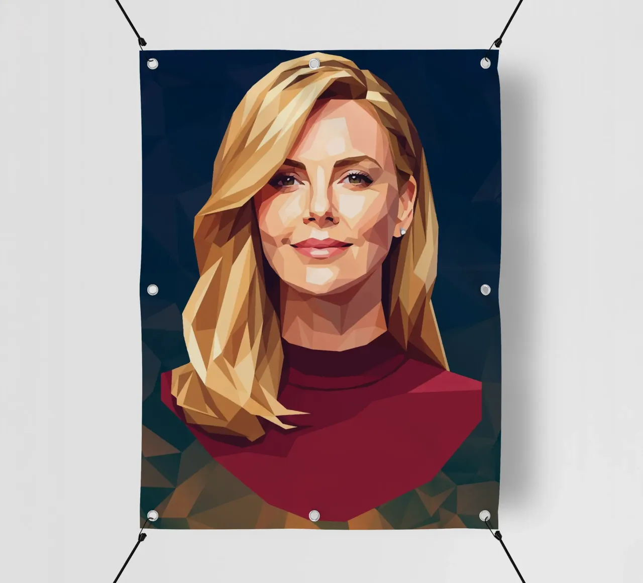 Charlize Theron Low Poly telo in pvc da Low Profile