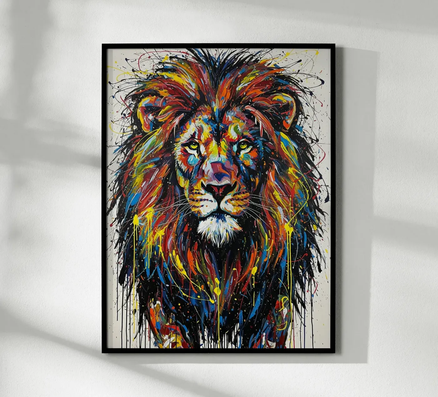 Leone colorato poster da Art Center