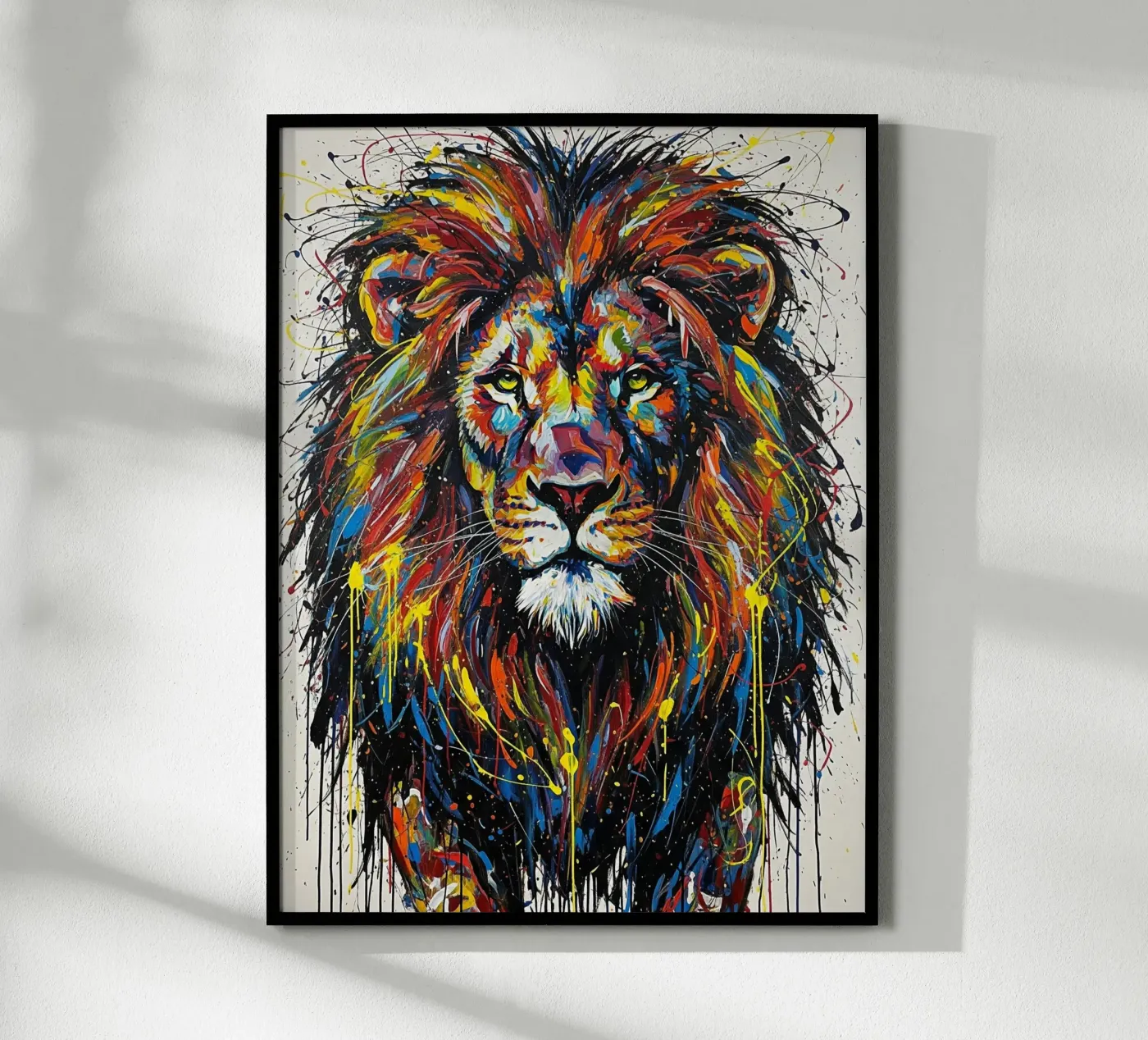Leone colorato poster da Art Center
