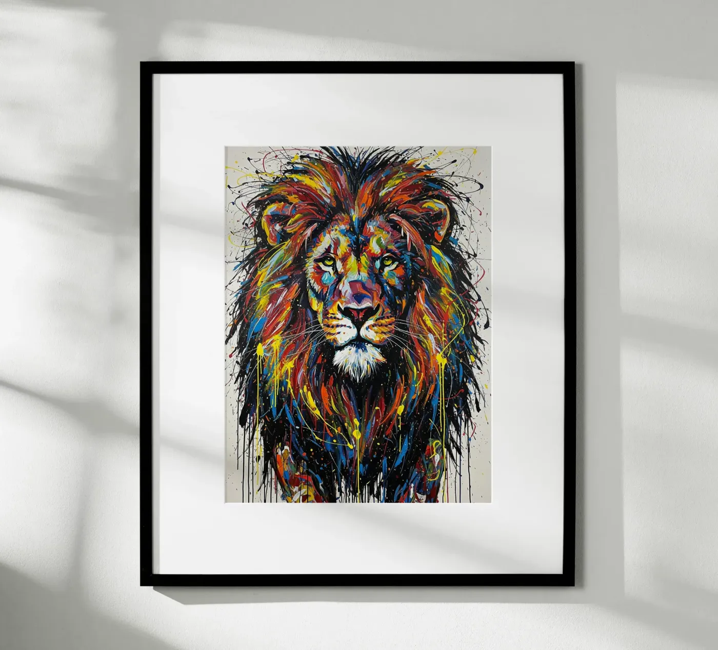 Leone colorato poster da Art Center