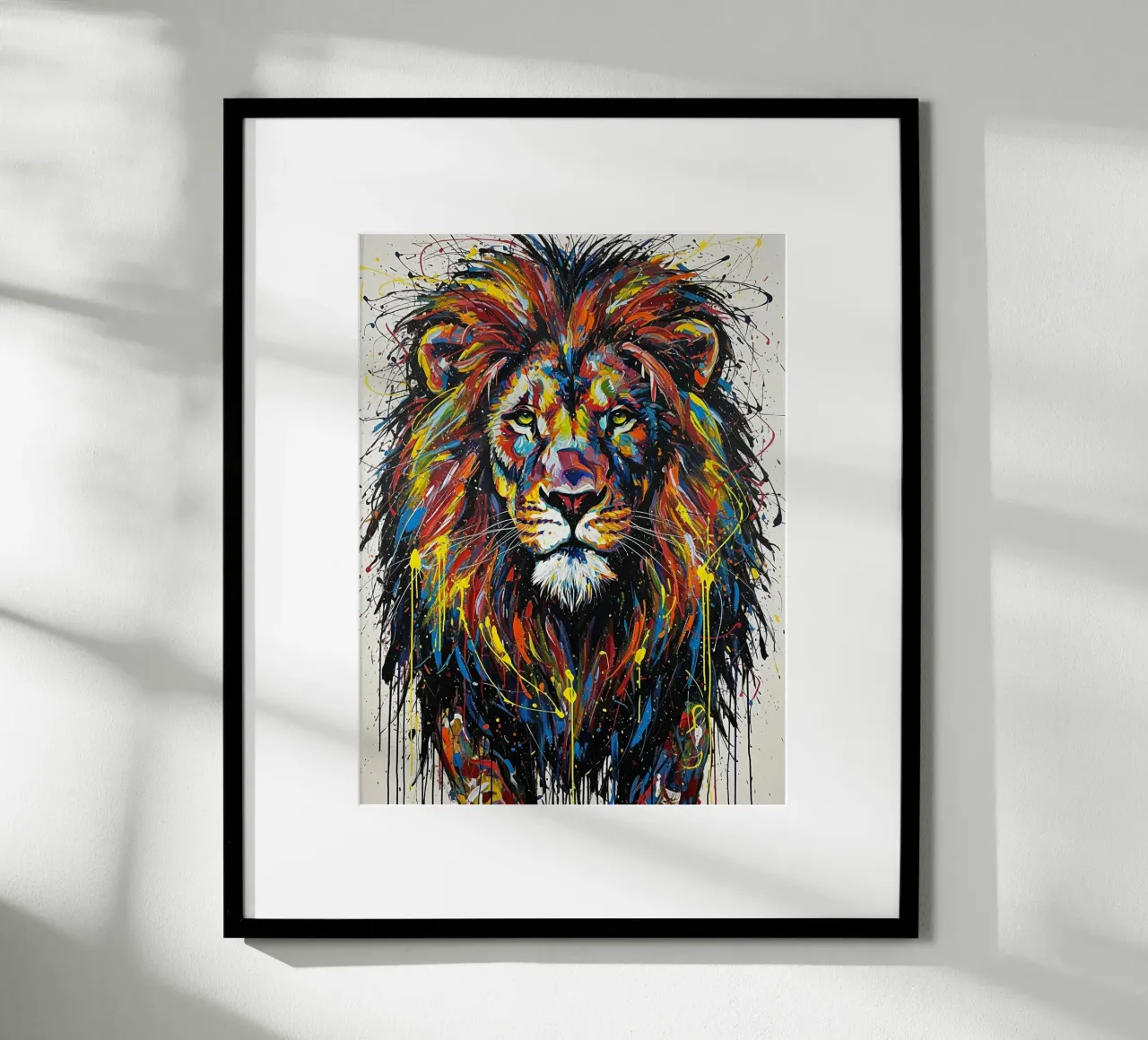 Leone colorato poster da Art Center