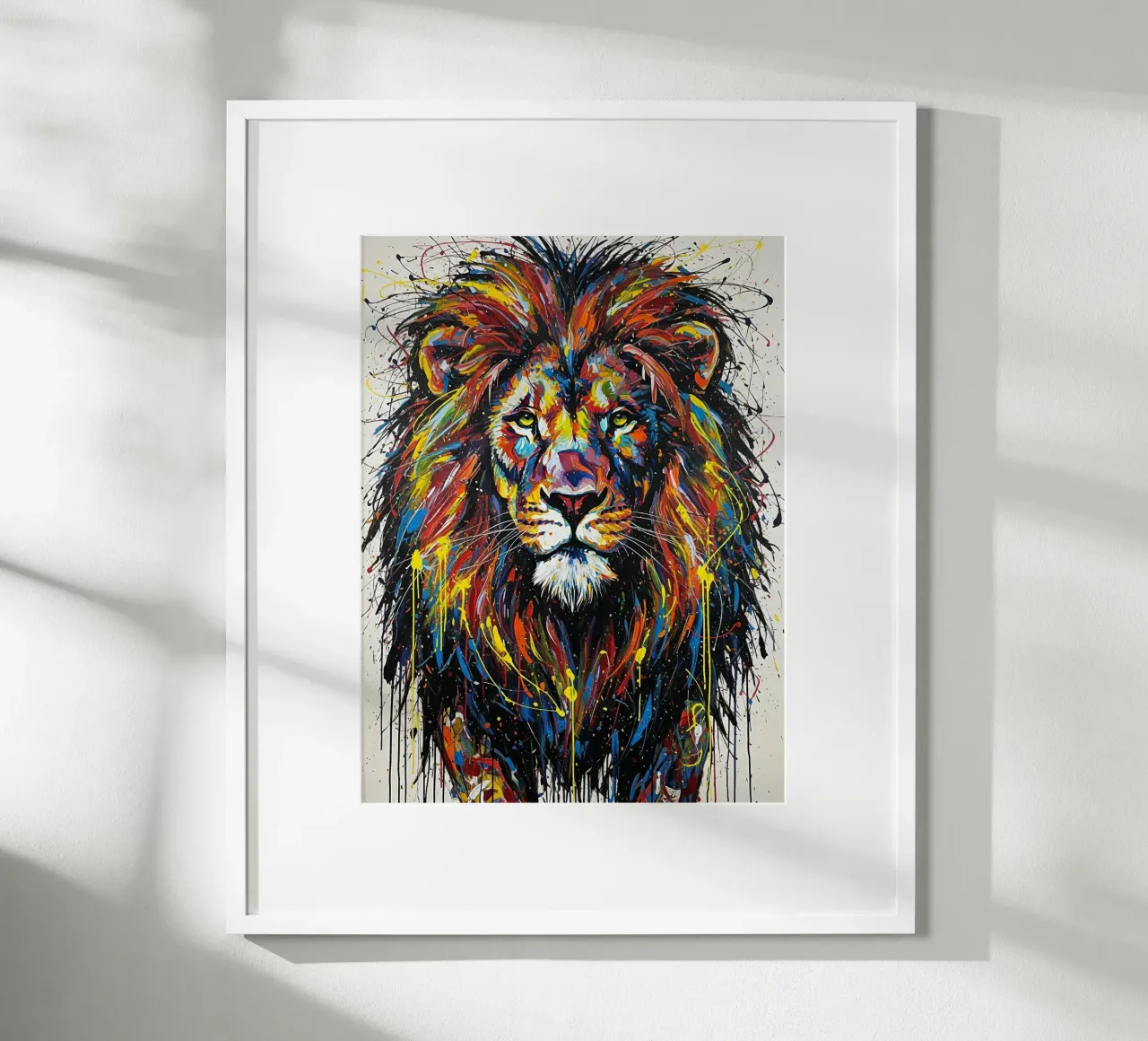 Leone colorato poster da Art Center