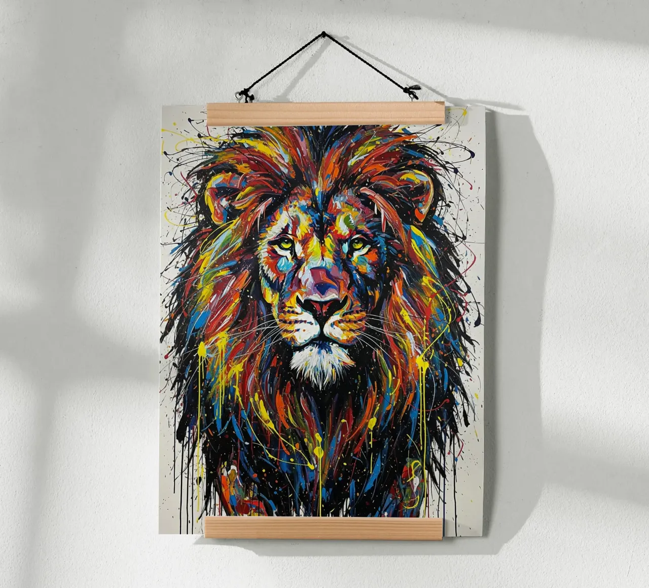 Leone colorato poster da Art Center