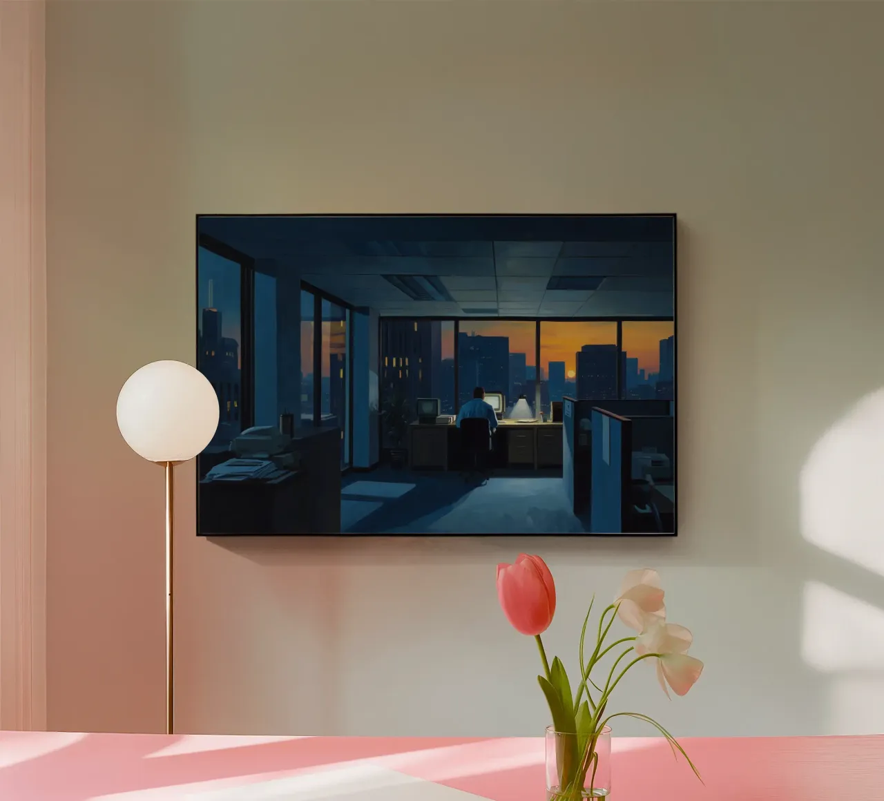 Ufficio blu plexiglass da Art Center