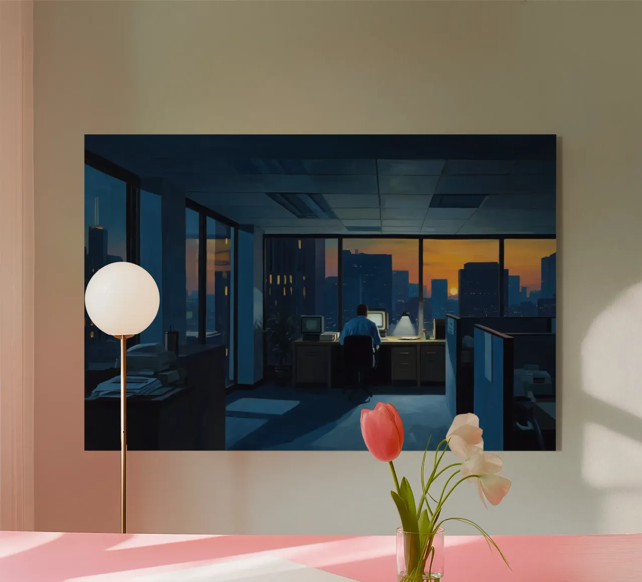 Ufficio blu plexiglass da Art Center