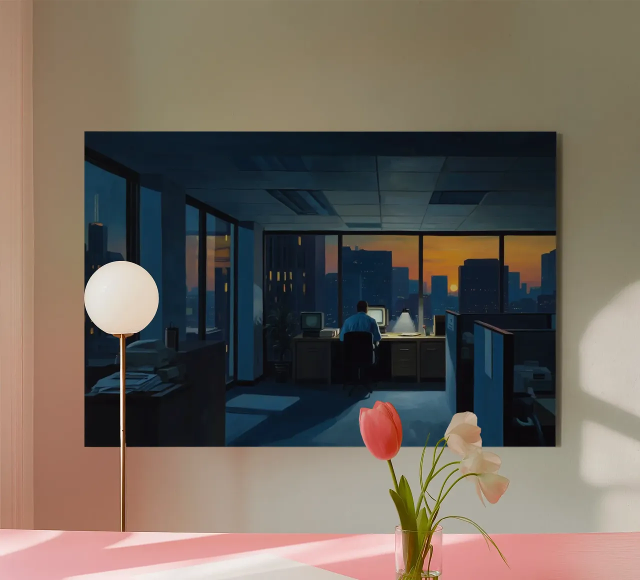 Ufficio blu alluminio dibond da Art Center