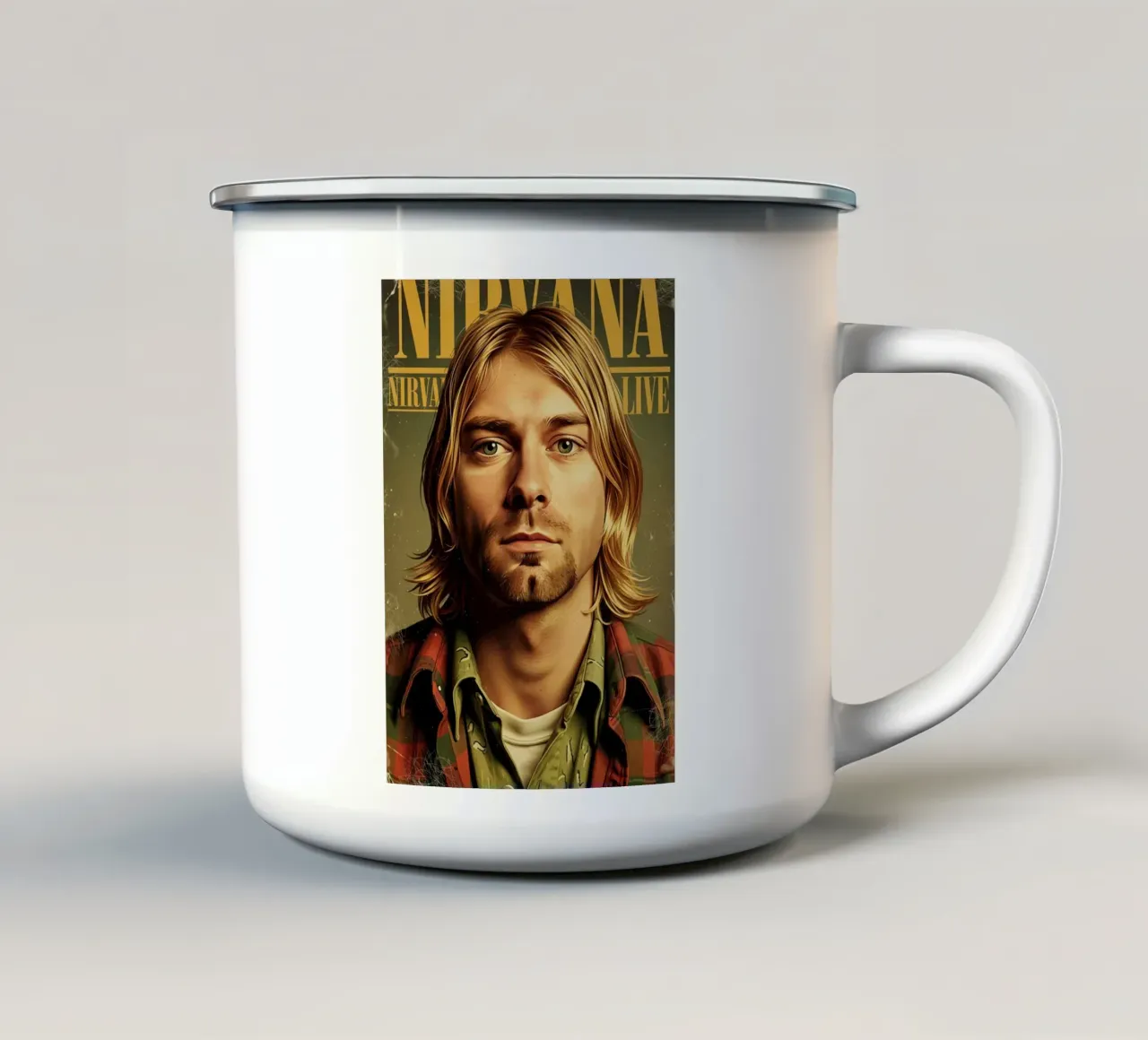 Kurt Cobain vintage #2 tazza in smalto da Lembayung art