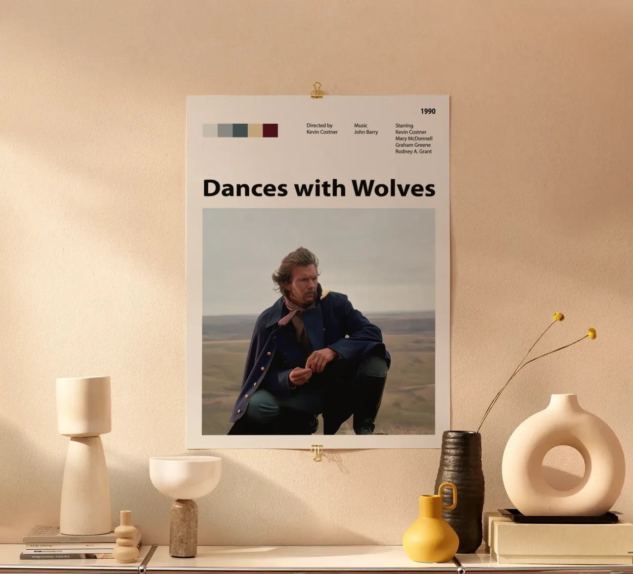 Balla coi lupi poster con telaio in plastica da 🎞 The Movie Wall
