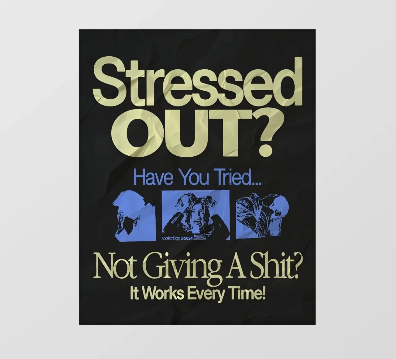 'Stressed OUT? pellicola backlit da Type & Tape
