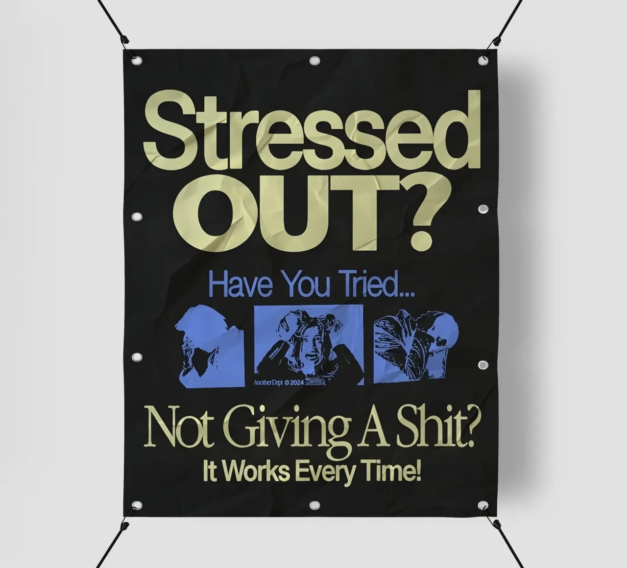 'Stressed OUT? telo in pvc da Type & Tape