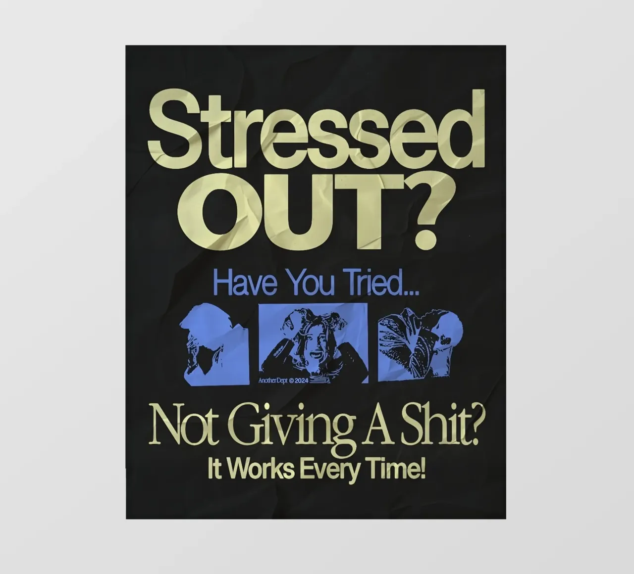 'Stressed OUT? telo in pvc da Type & Tape
