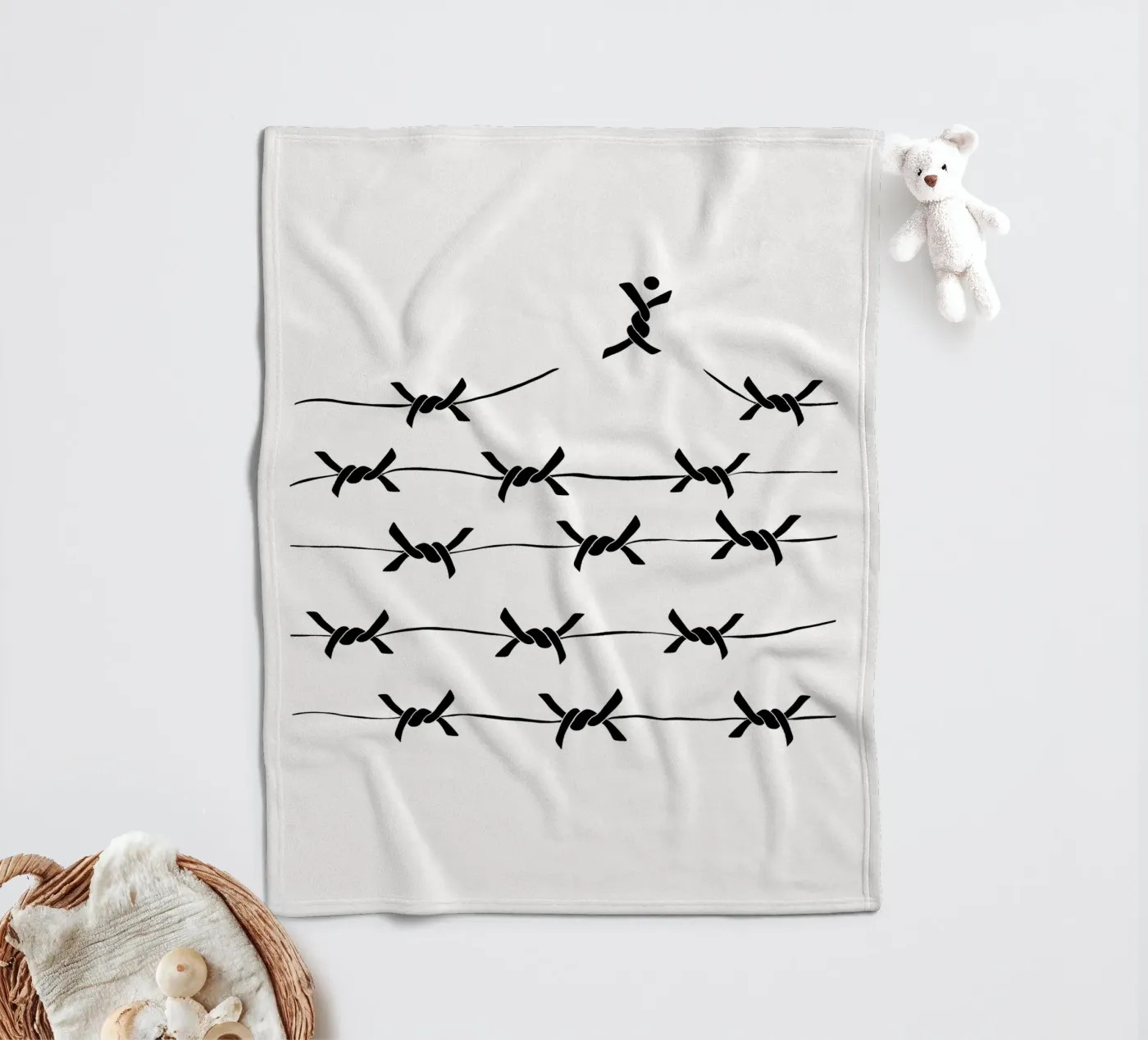 Freedom wire fleecedeken van TijanaArtStudio88