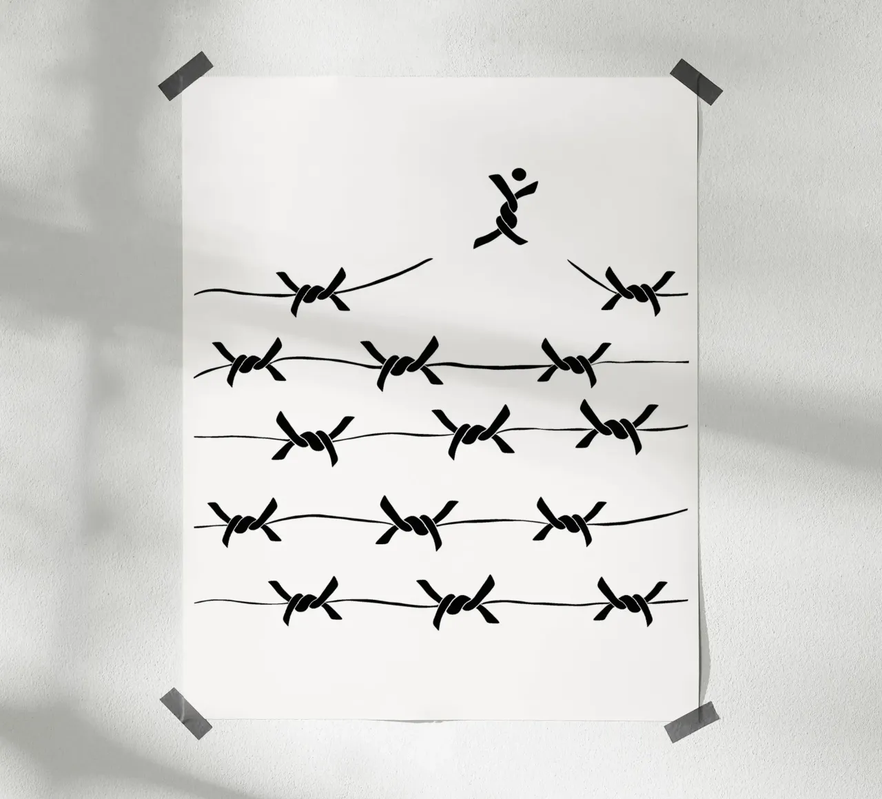 Freedom wire poster con telaio in alluminio da TijanaArtStudio88