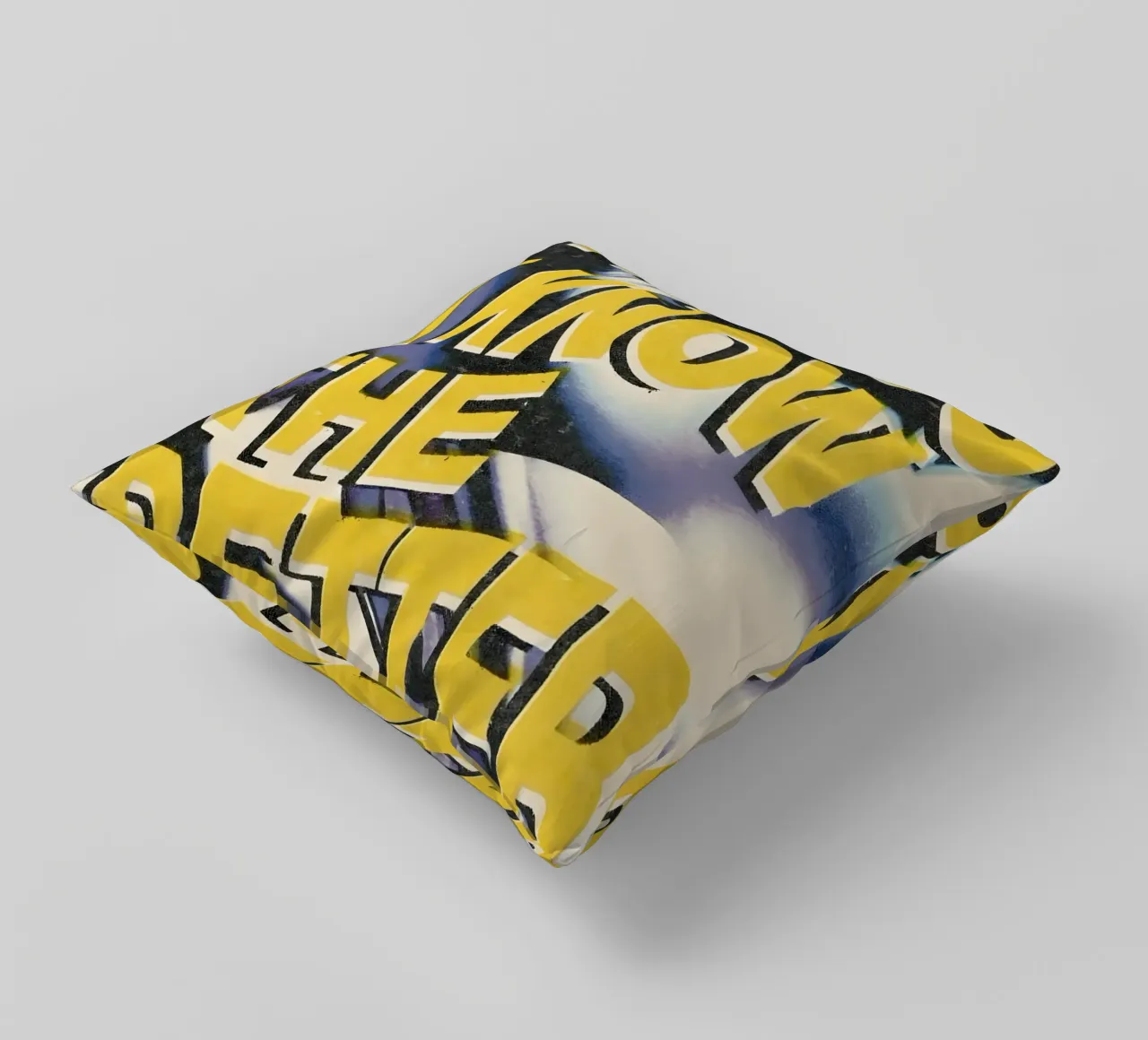 THE LESS KNOVW THE BETTER cuscino da Type & Tape