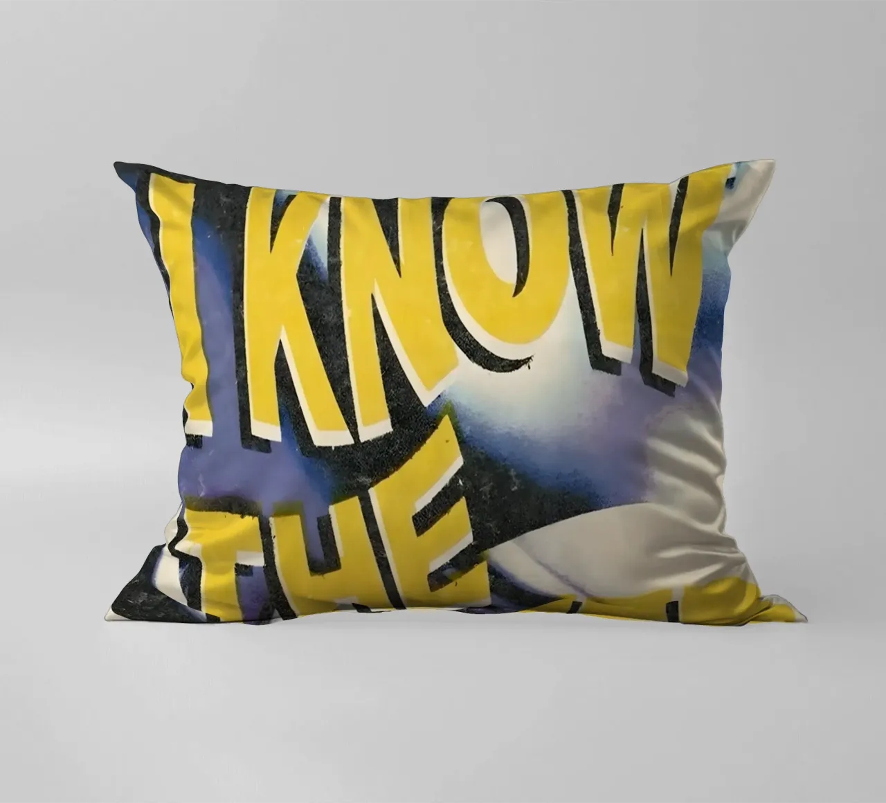 THE LESS KNOVW THE BETTER cuscino da Type & Tape