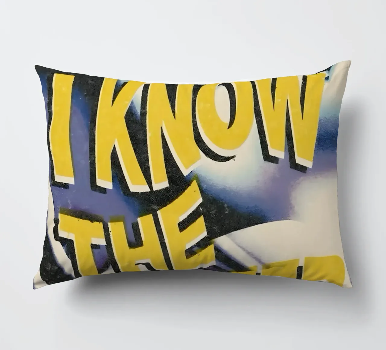 THE LESS KNOVW THE BETTER cuscino da Type & Tape