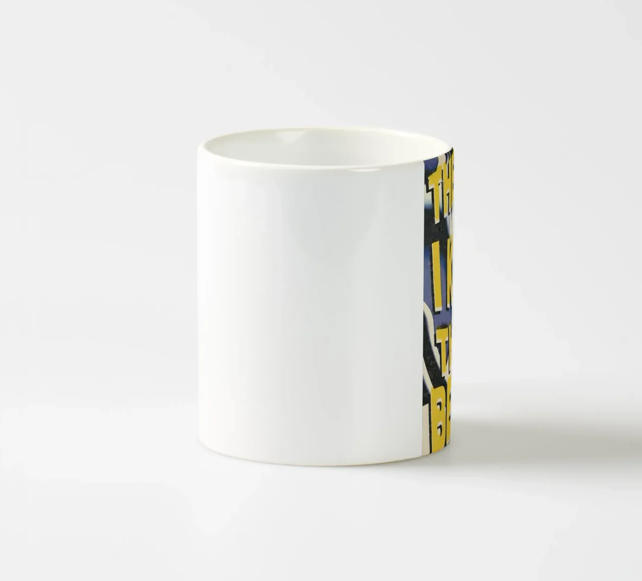 THE LESS KNOVW THE BETTER tazza in ceramica da Type & Tape