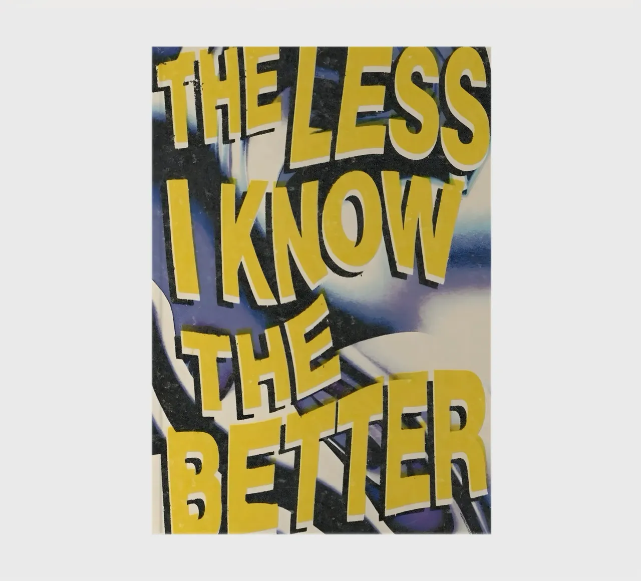 THE LESS KNOVW THE BETTER notebook by Type & Tape