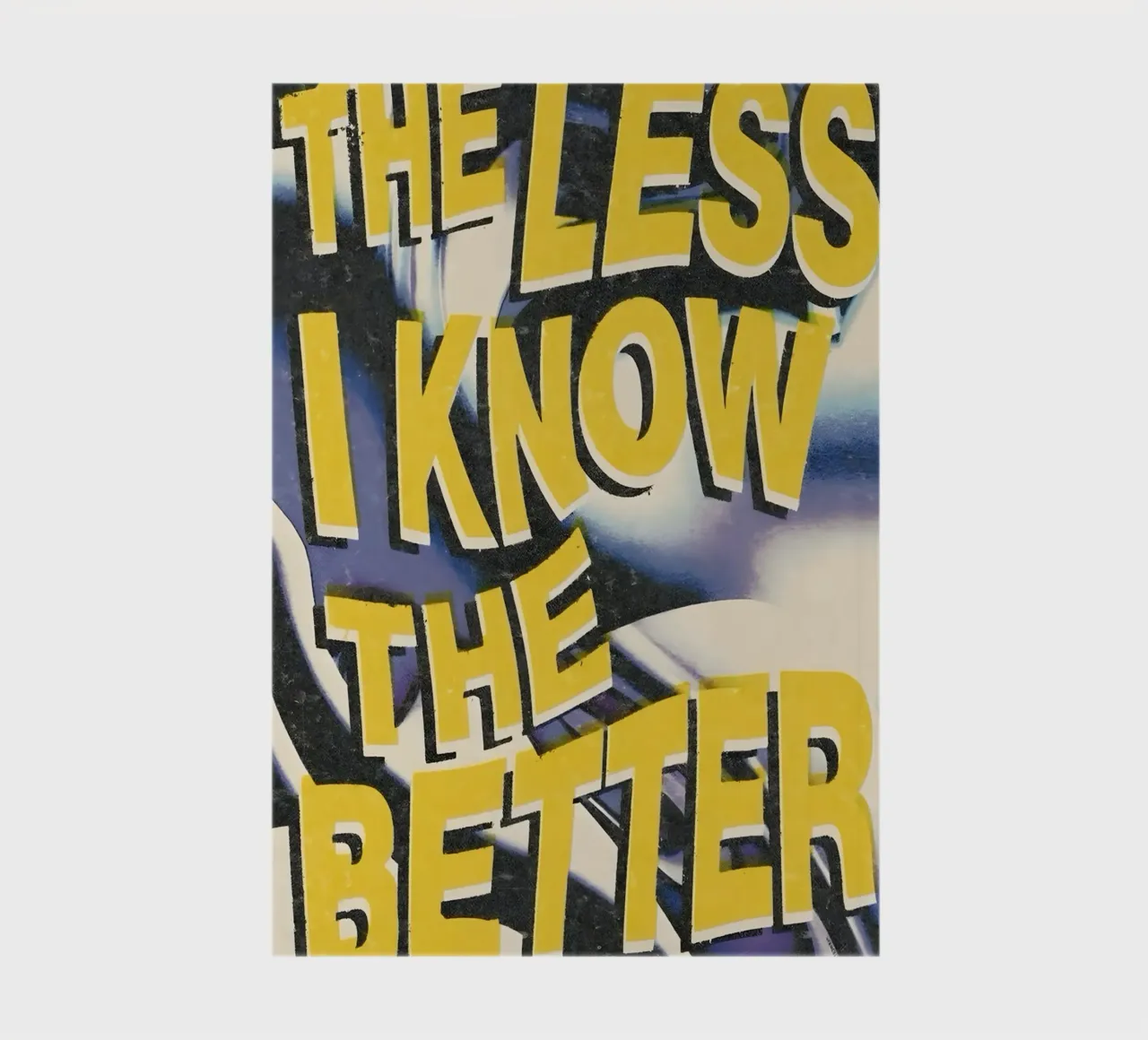 THE LESS KNOVW THE BETTER notebook by Type & Tape