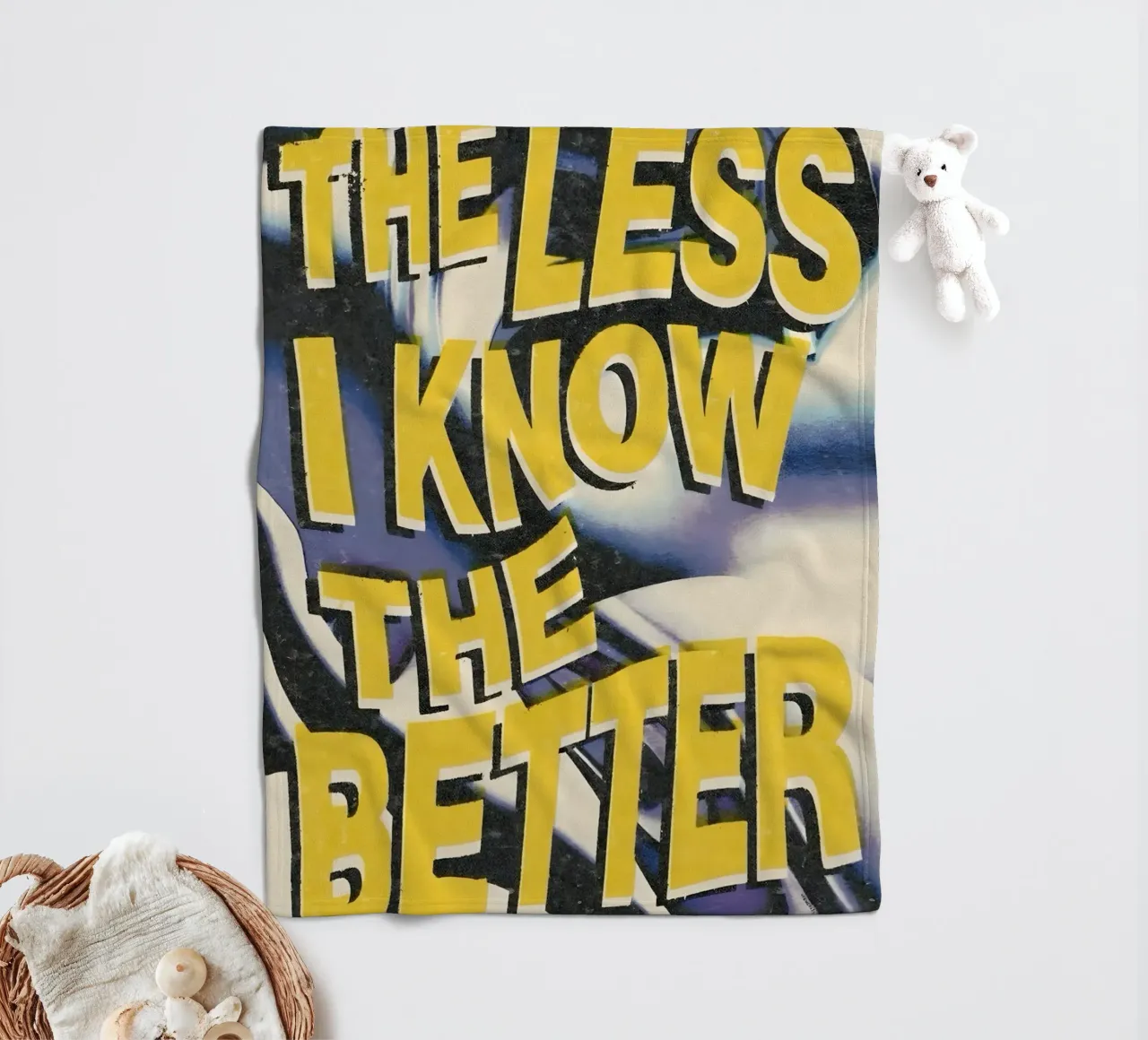 THE LESS KNOVW THE BETTER coperta in pile da Type & Tape