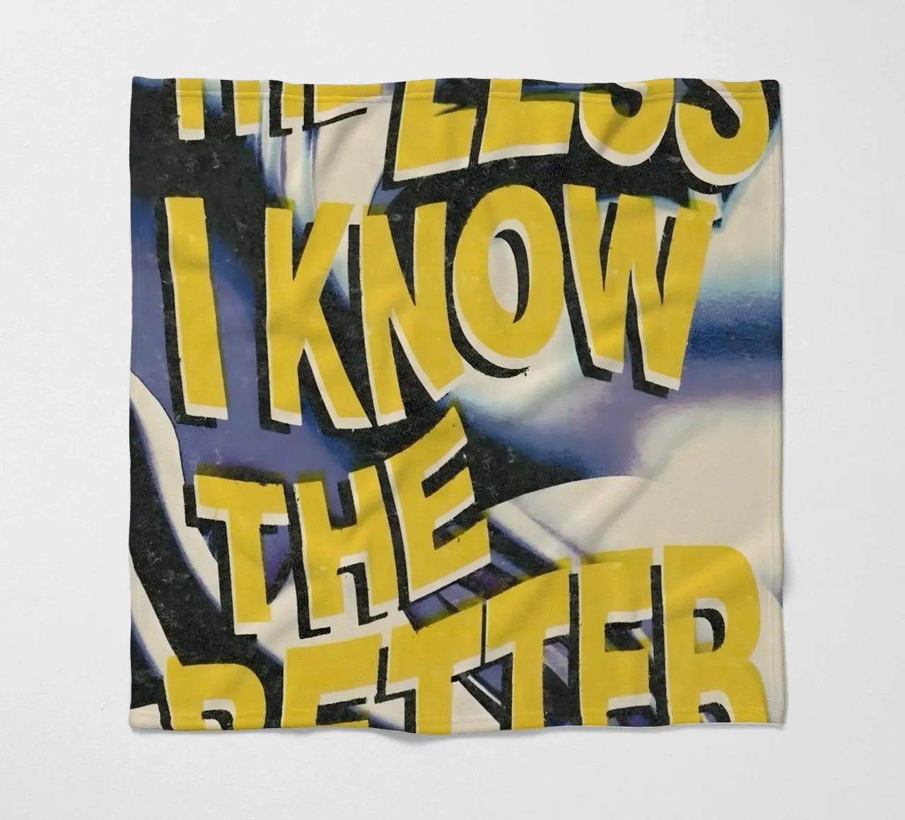 THE LESS KNOVW THE BETTER coperta in pile da Type & Tape