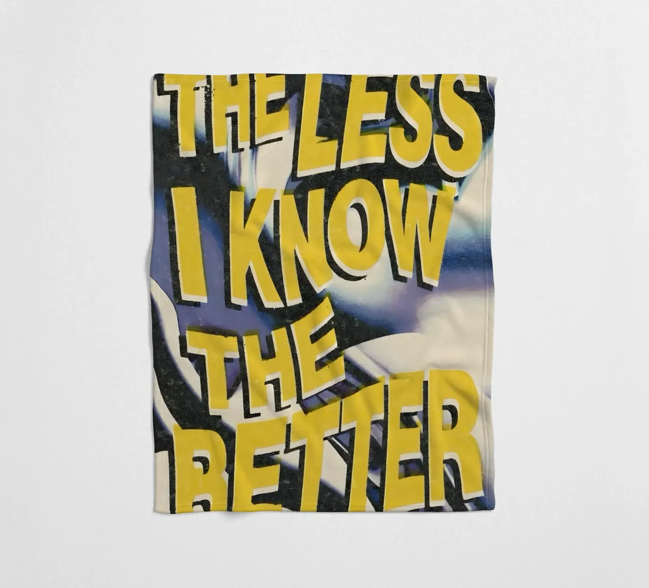 THE LESS KNOVW THE BETTER coperta in pile da Type & Tape