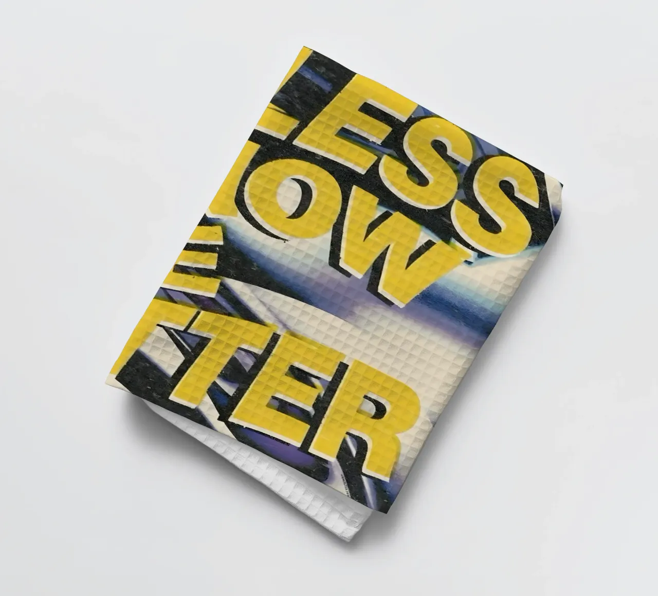 THE LESS KNOVW THE BETTER canovaccio da cucina da Type & Tape