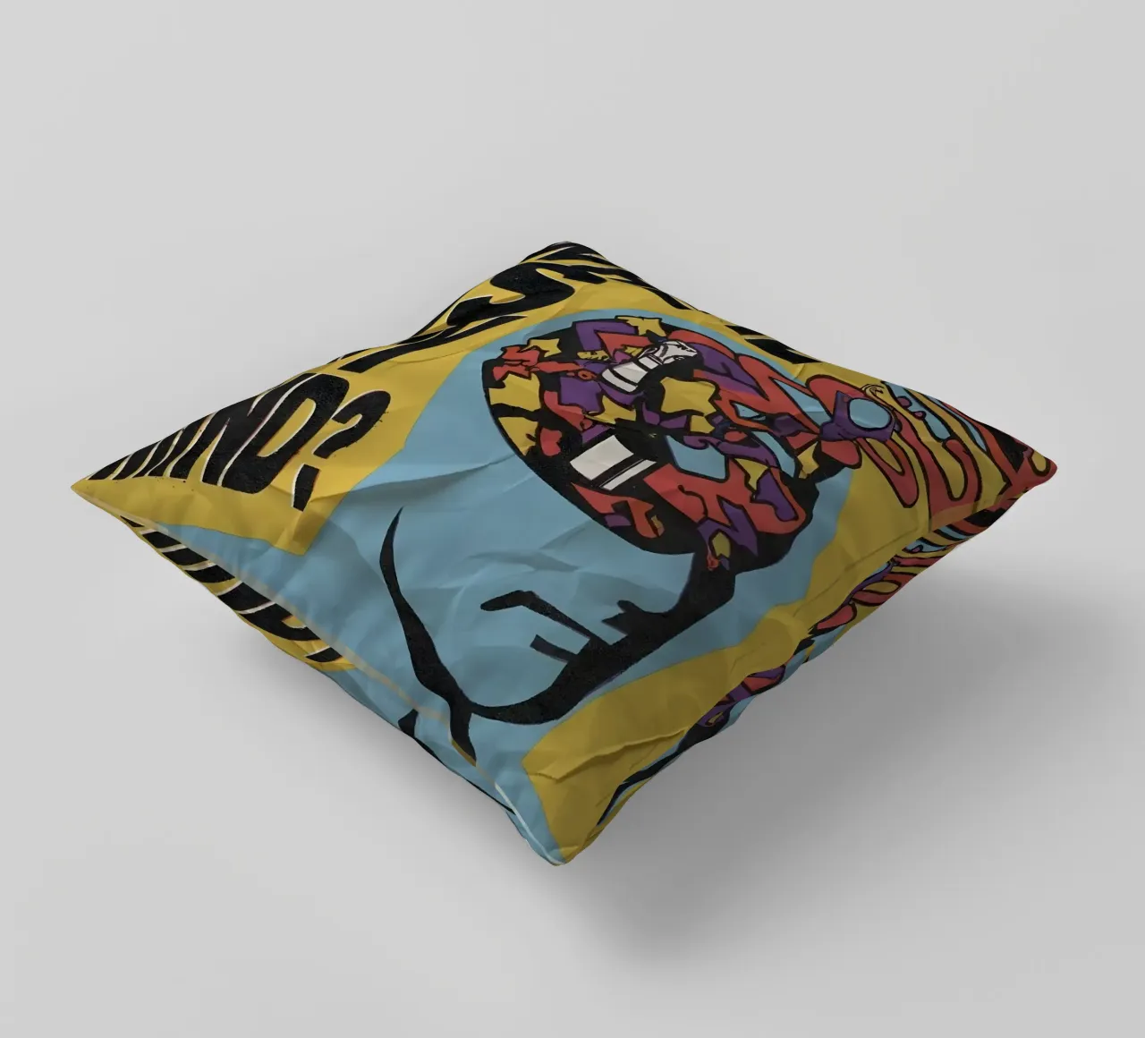 WHERE MY MIND? cuscino da Type & Tape