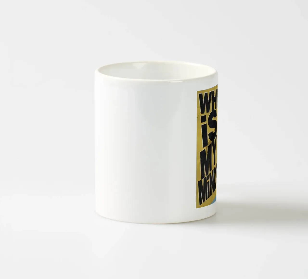 WHERE MY MIND? tazza in ceramica da Type & Tape