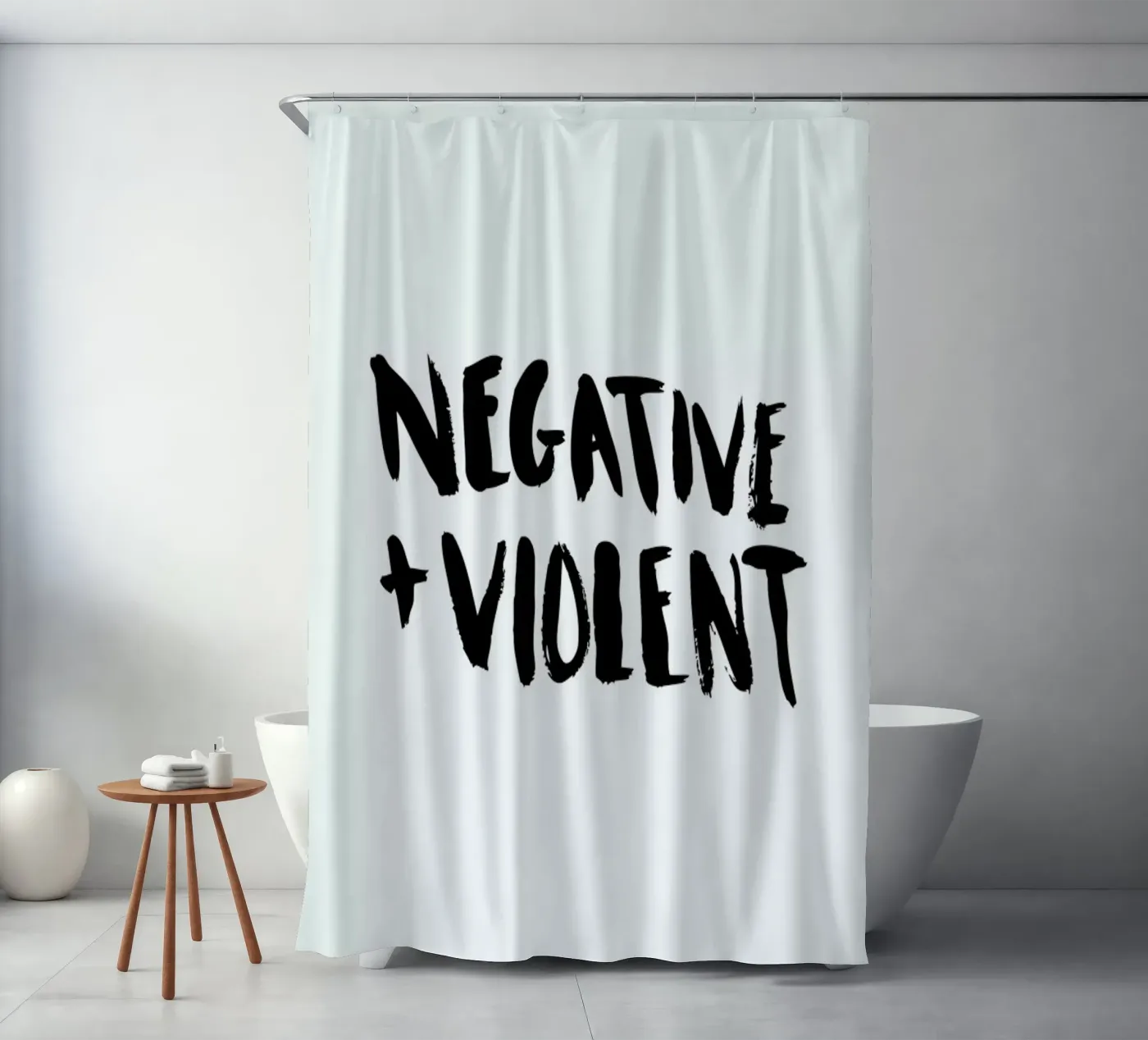 Negative + Violent Duschvorhang von Dead Language