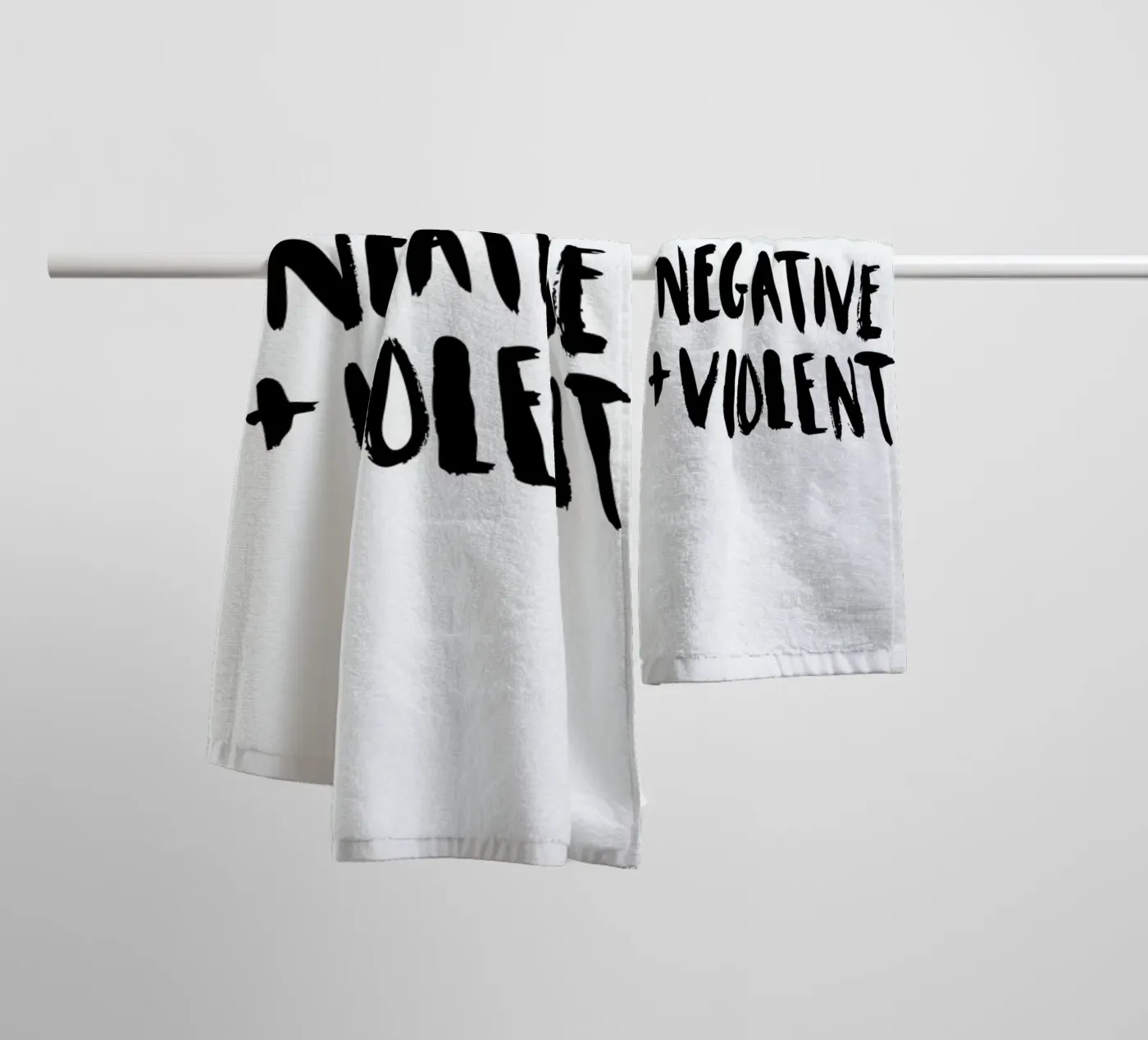 Negative + Violent towel by Dead Language