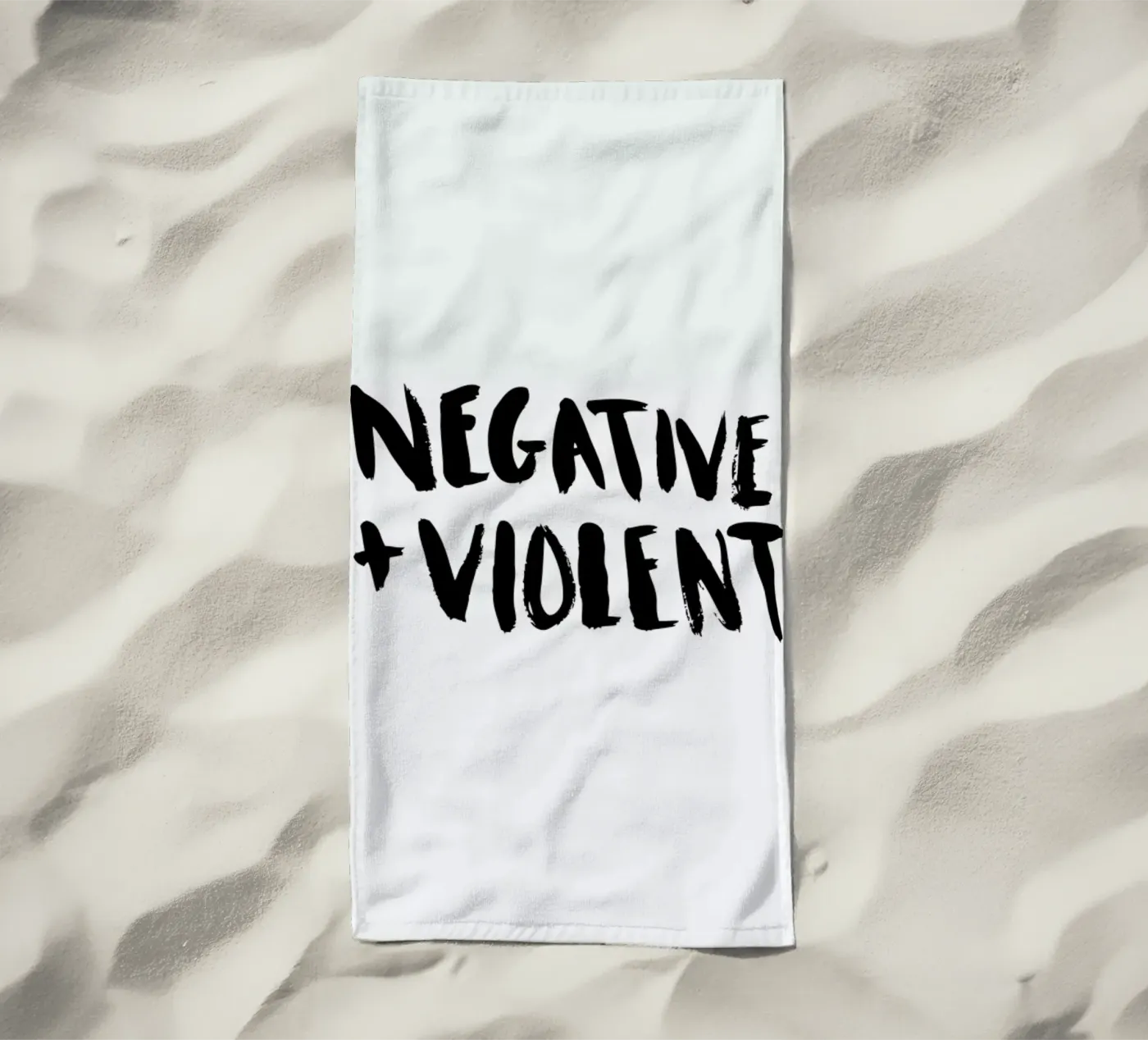 Negative + Violent beach towel by Dead Language