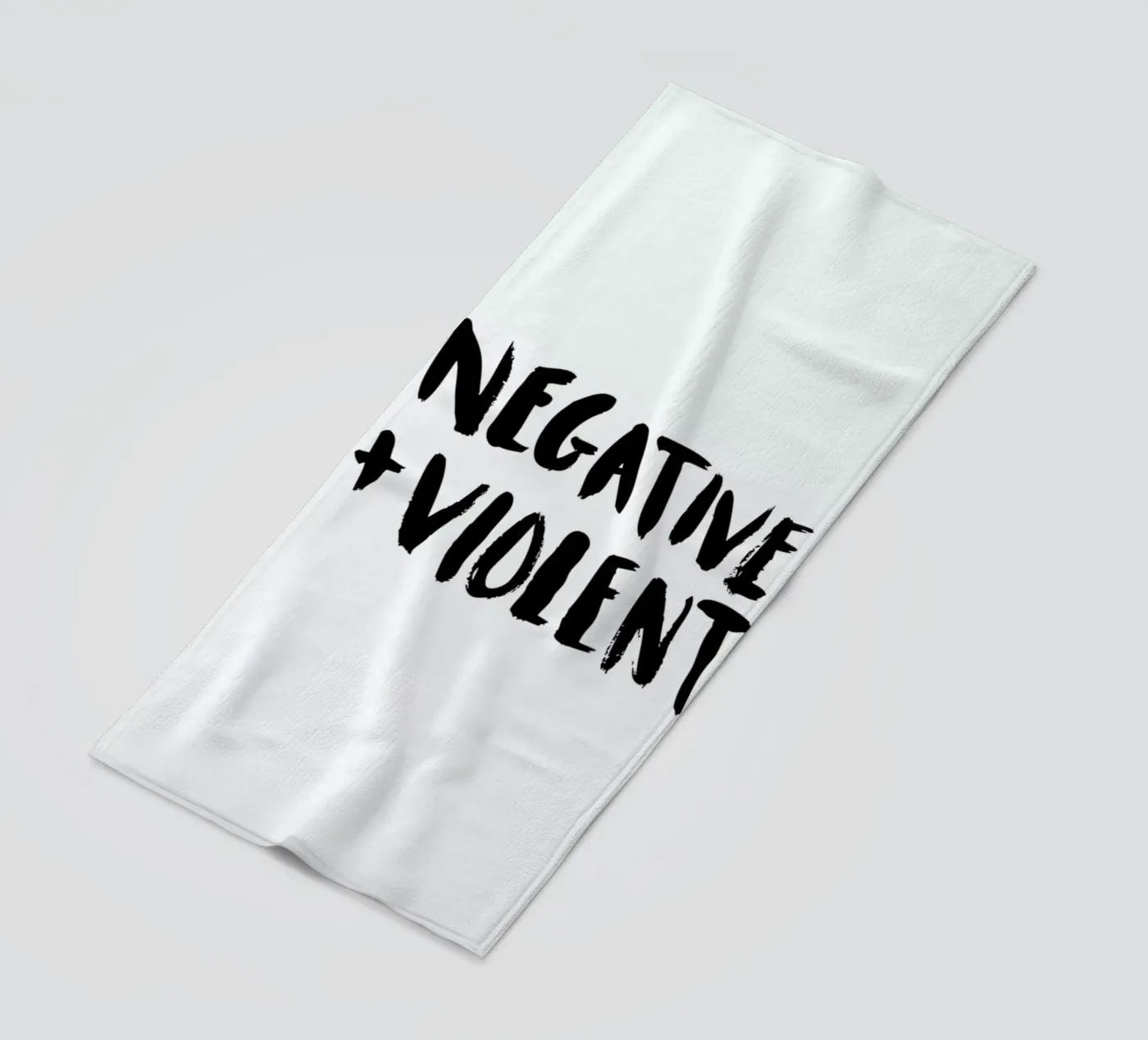 Negative + Violent beach towel by Dead Language