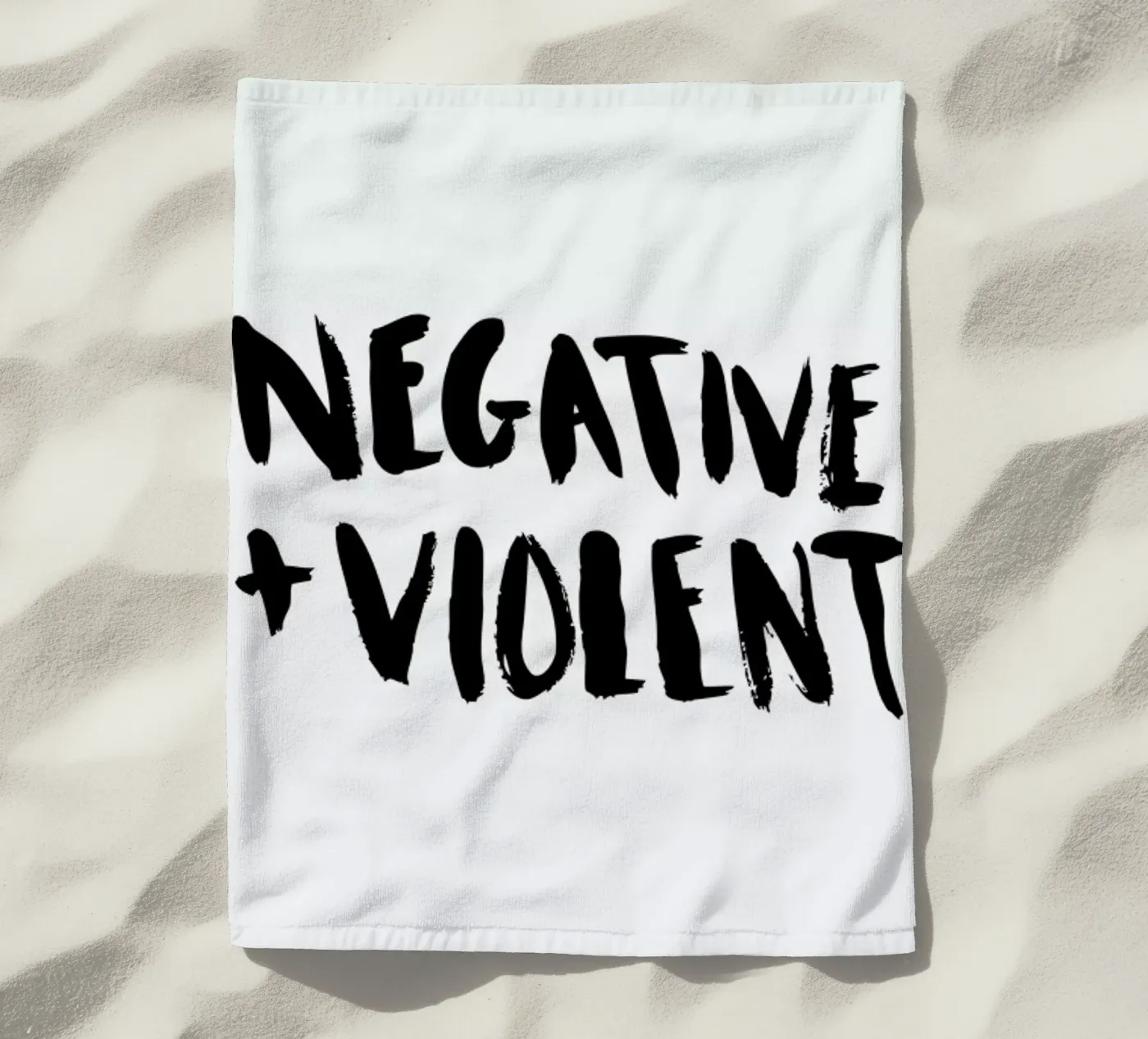 Negative + Violent beach towel by Dead Language