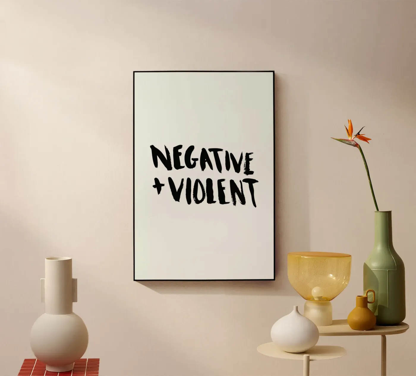Negative + Violent Acryl-Glas von Dead Language