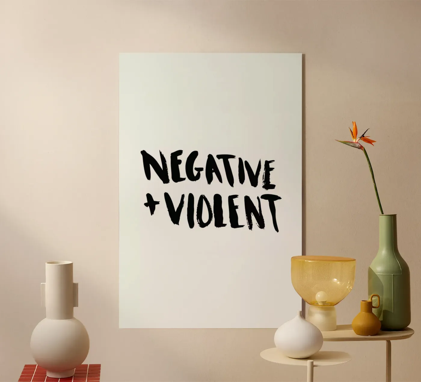 Negative + Violent Acryl-Glas von Dead Language