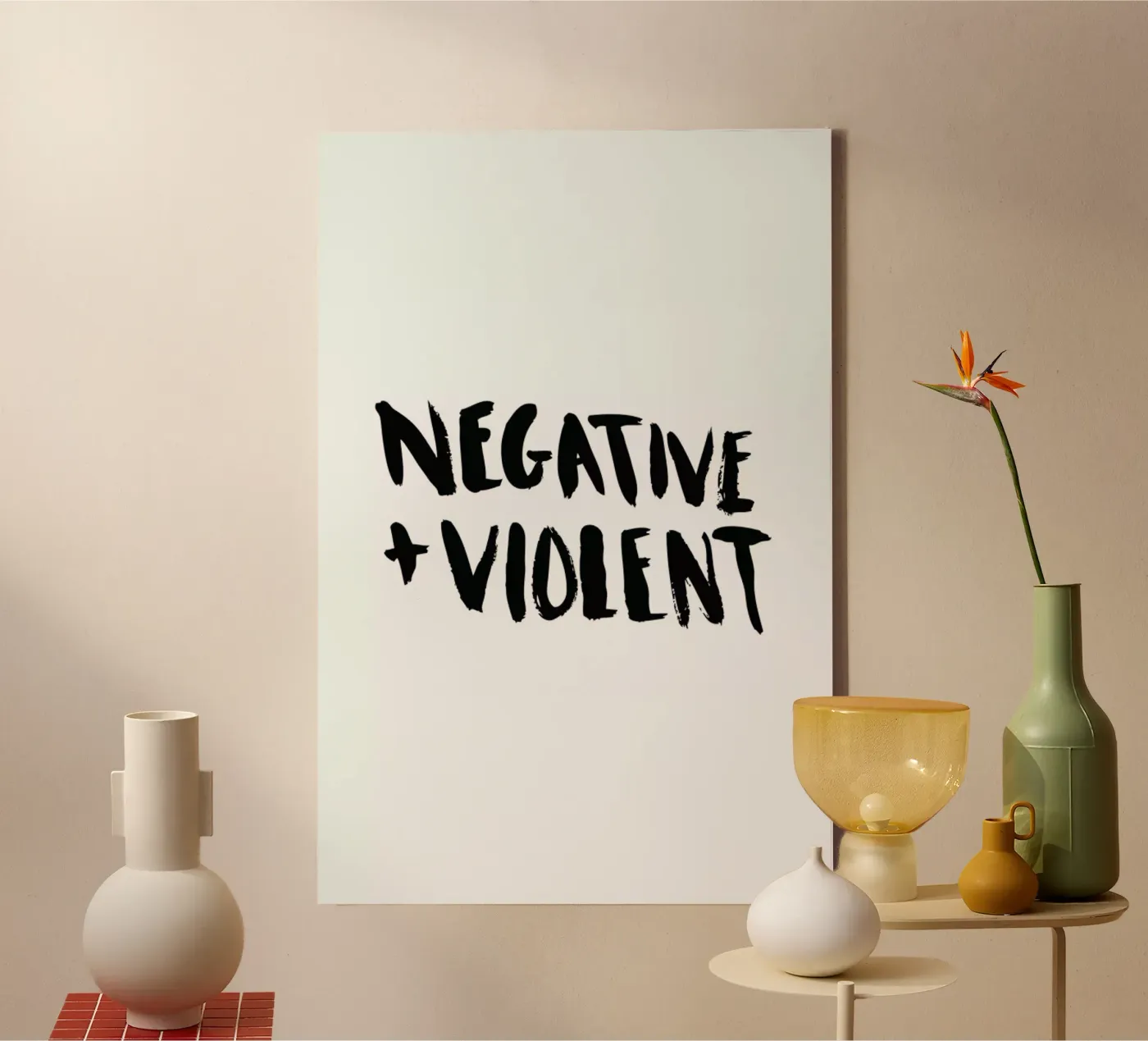 Negative + Violent canvas by Dead Language