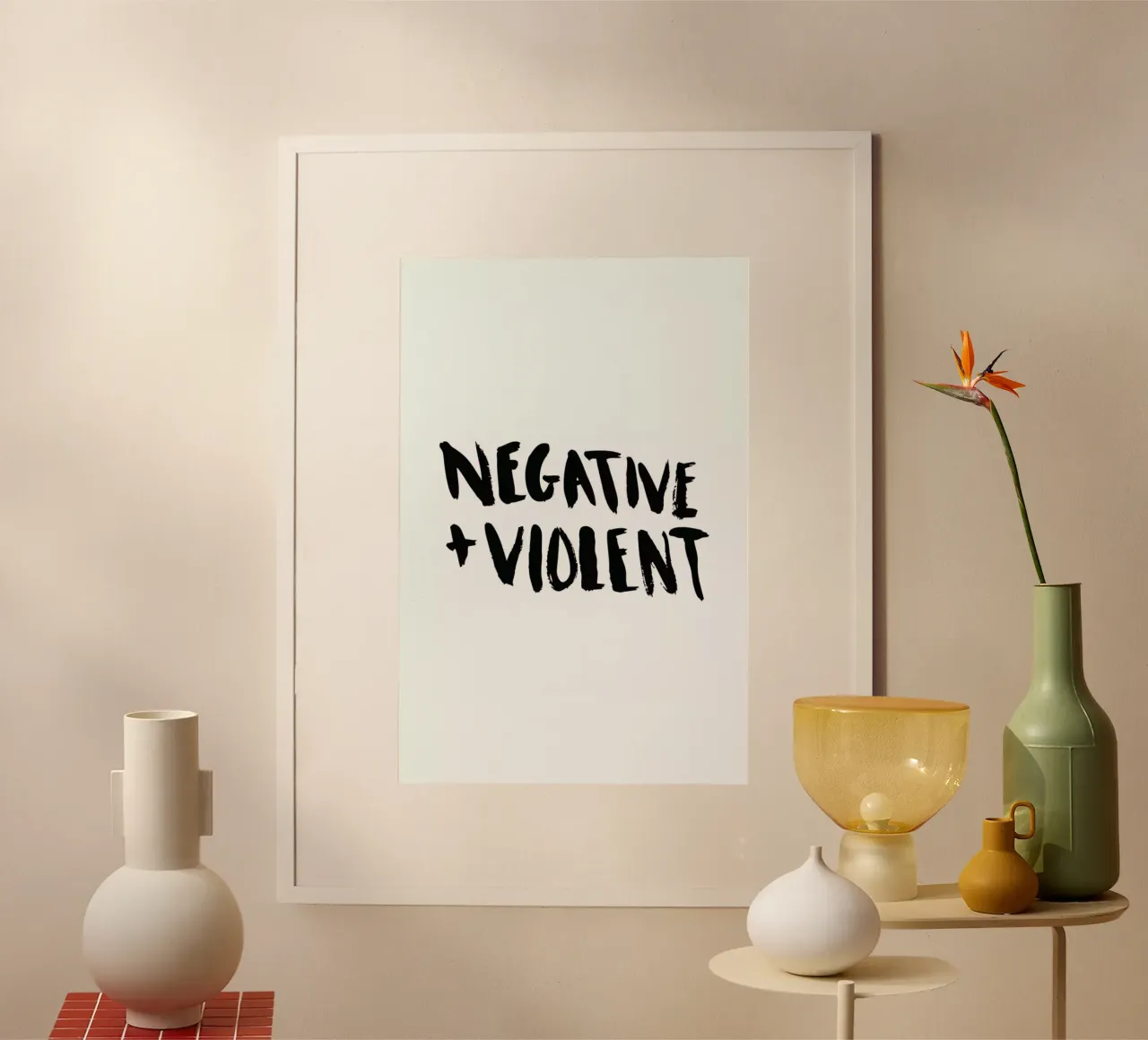 Negative + Violent poster van Dead Language