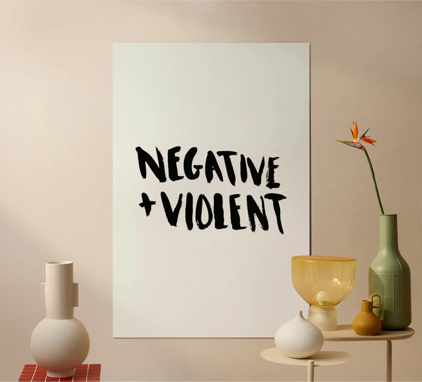 Negative + Violent Poster von Dead Language