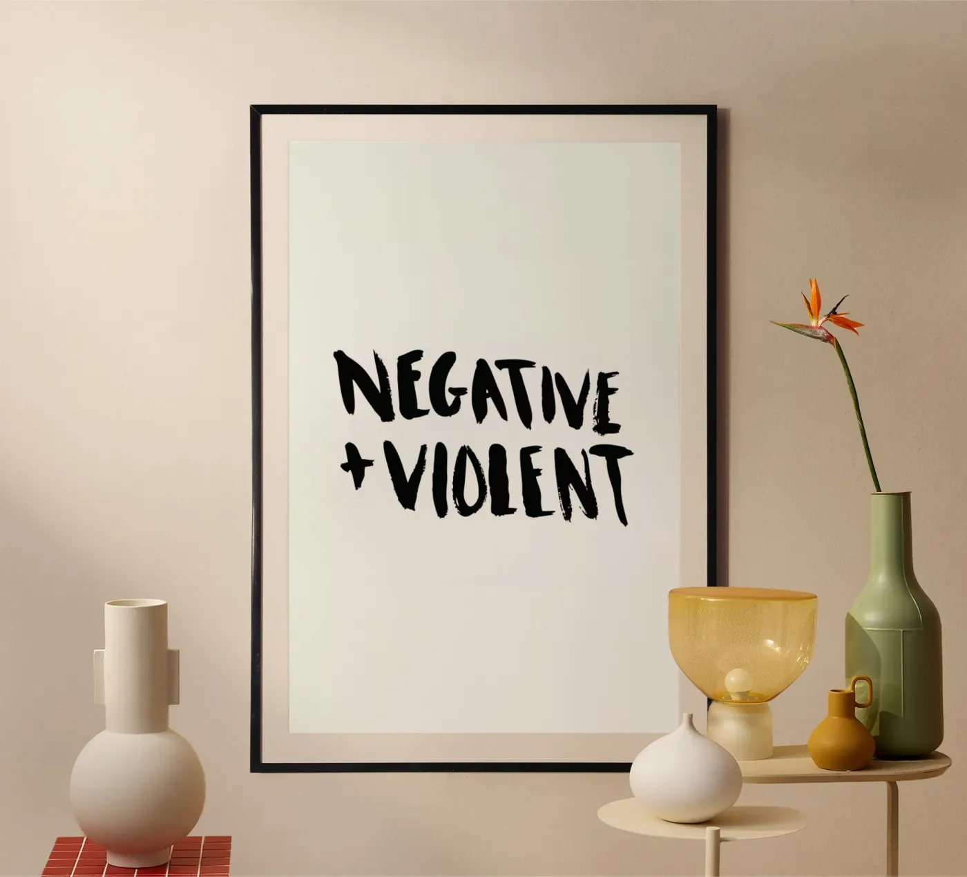 Negative + Violent Poster von Dead Language