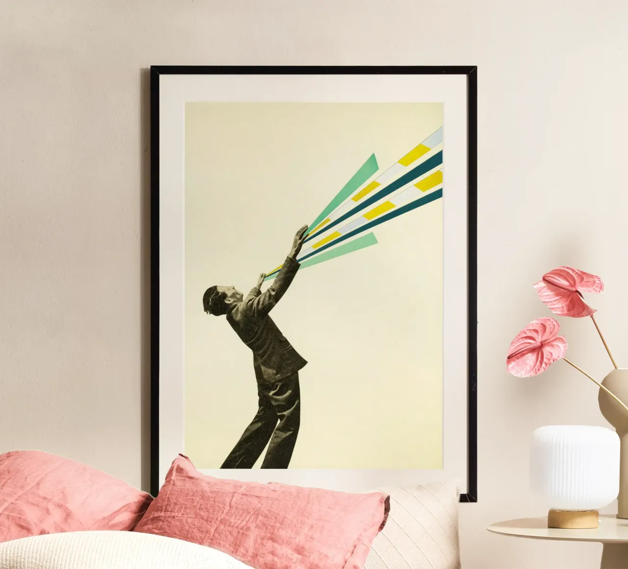 Il potere della magia poster con telaio in plastica da Cassia Beck Collage