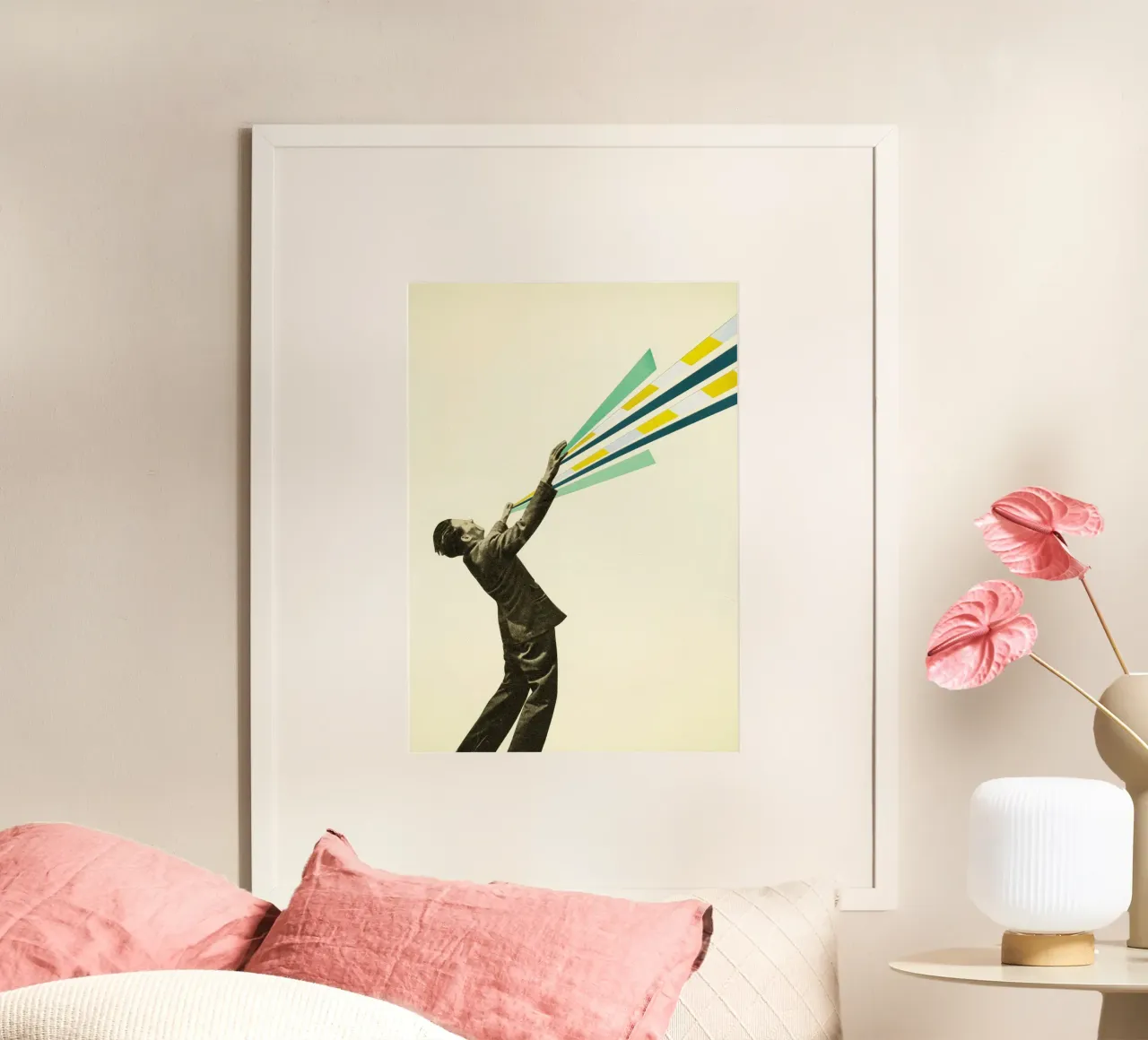 Il potere della magia poster con telaio in plastica da Cassia Beck Collage