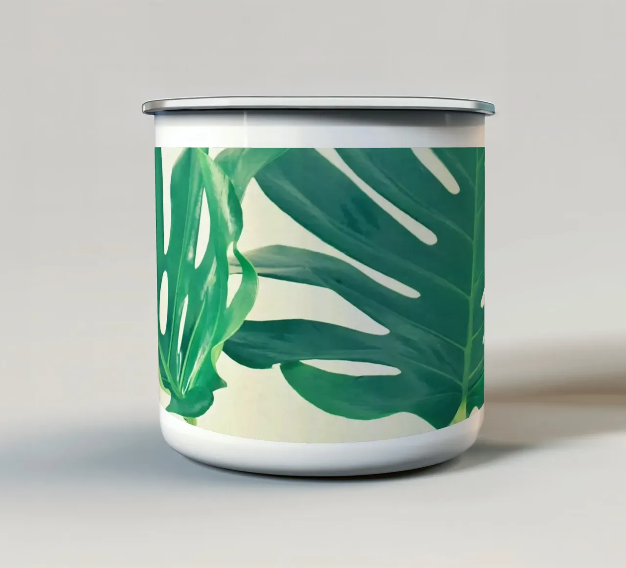 Foglie di Monstera tazza in smalto da Cassia Beck Photography