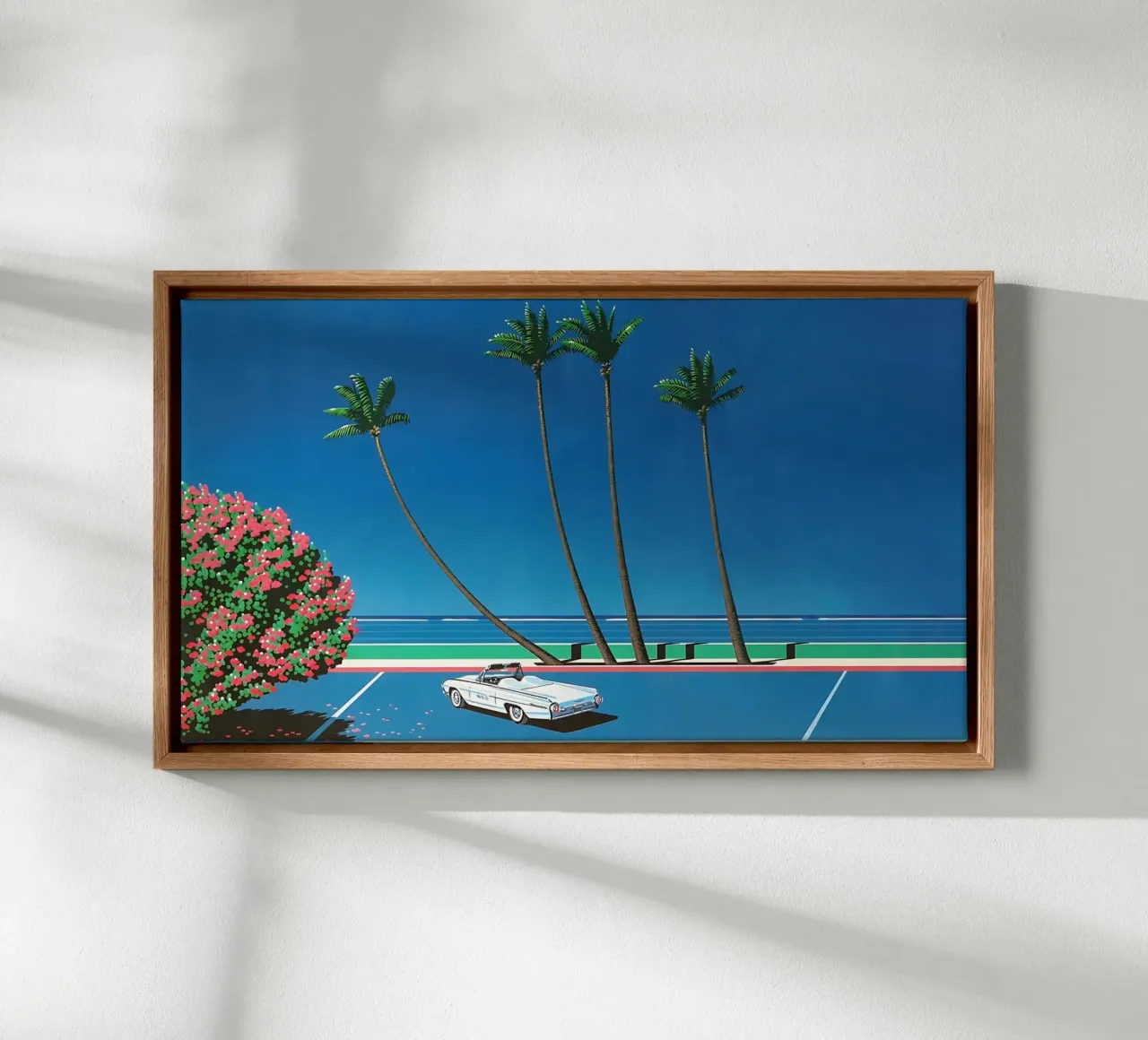 Witte auto canvas met Baklijst van Günstiger Laden