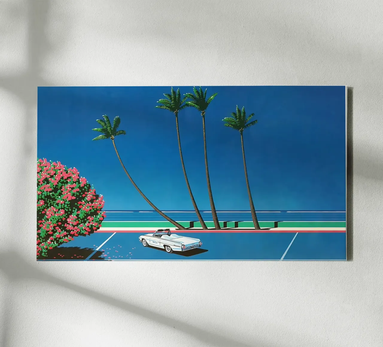 Witte auto canvas met Baklijst van Günstiger Laden