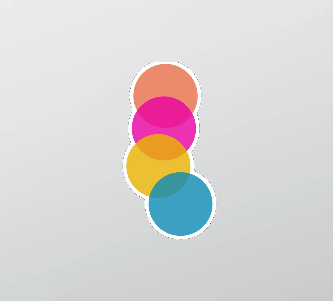 Refract sticker van Rose Beck Art