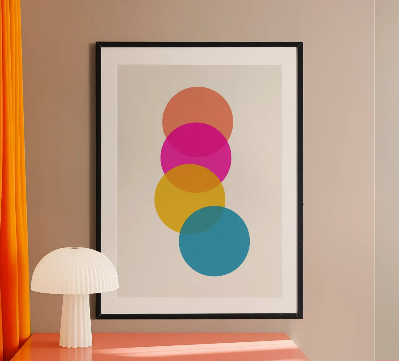 Rifrazione poster con telaio in legno da Rose Beck Art