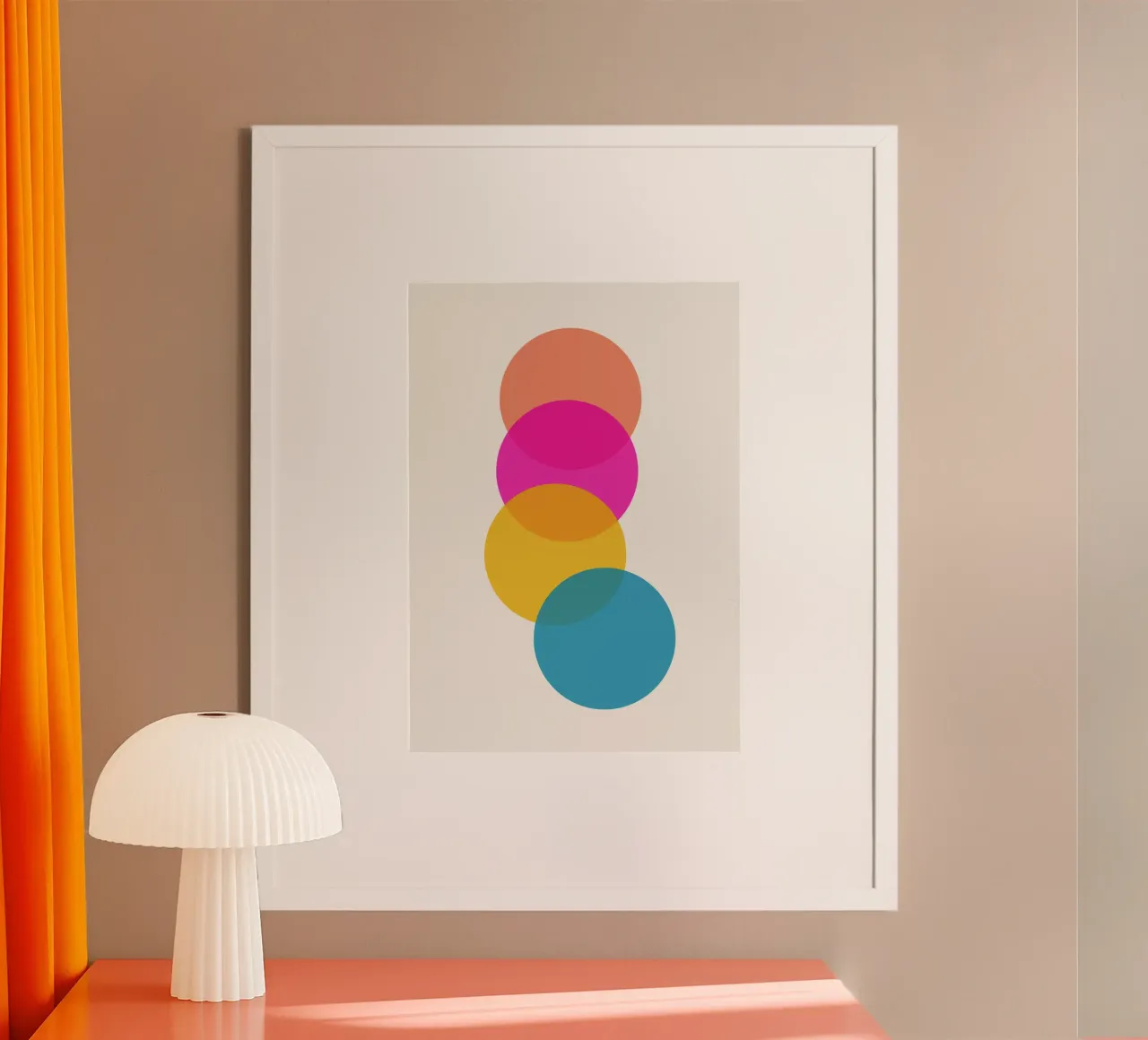 Rifrazione poster con telaio in legno da Rose Beck Art
