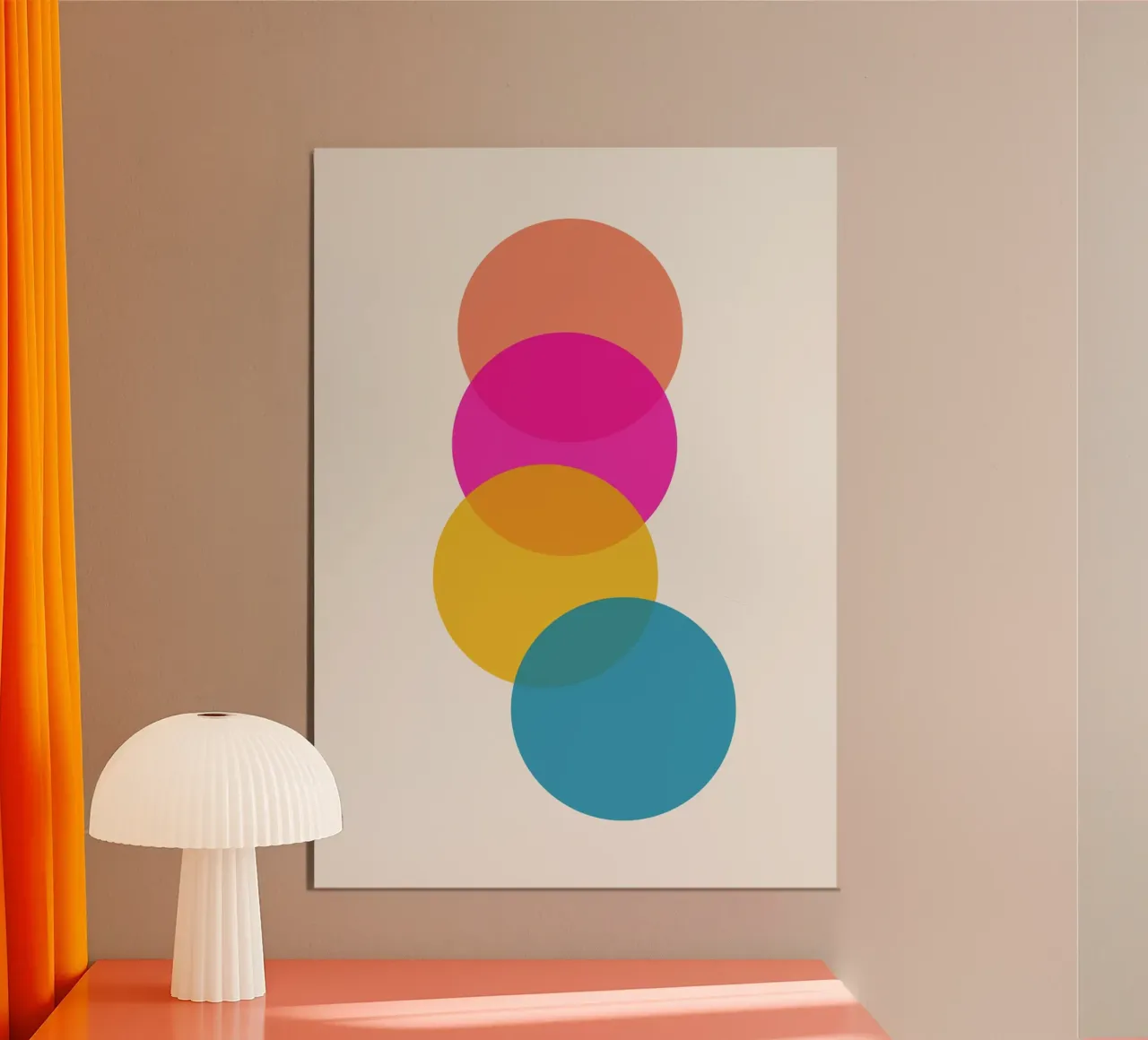 Rifrazione poster con telaio in legno da Rose Beck Art