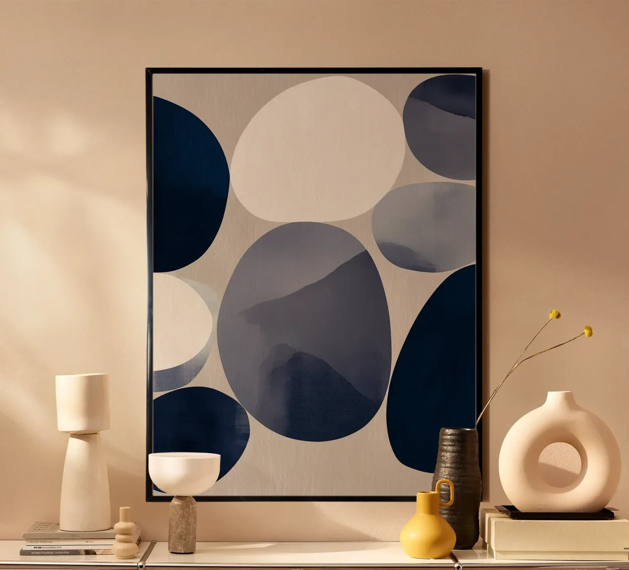 Moduli Eclipse poster con telaio in legno da Seed & Signal